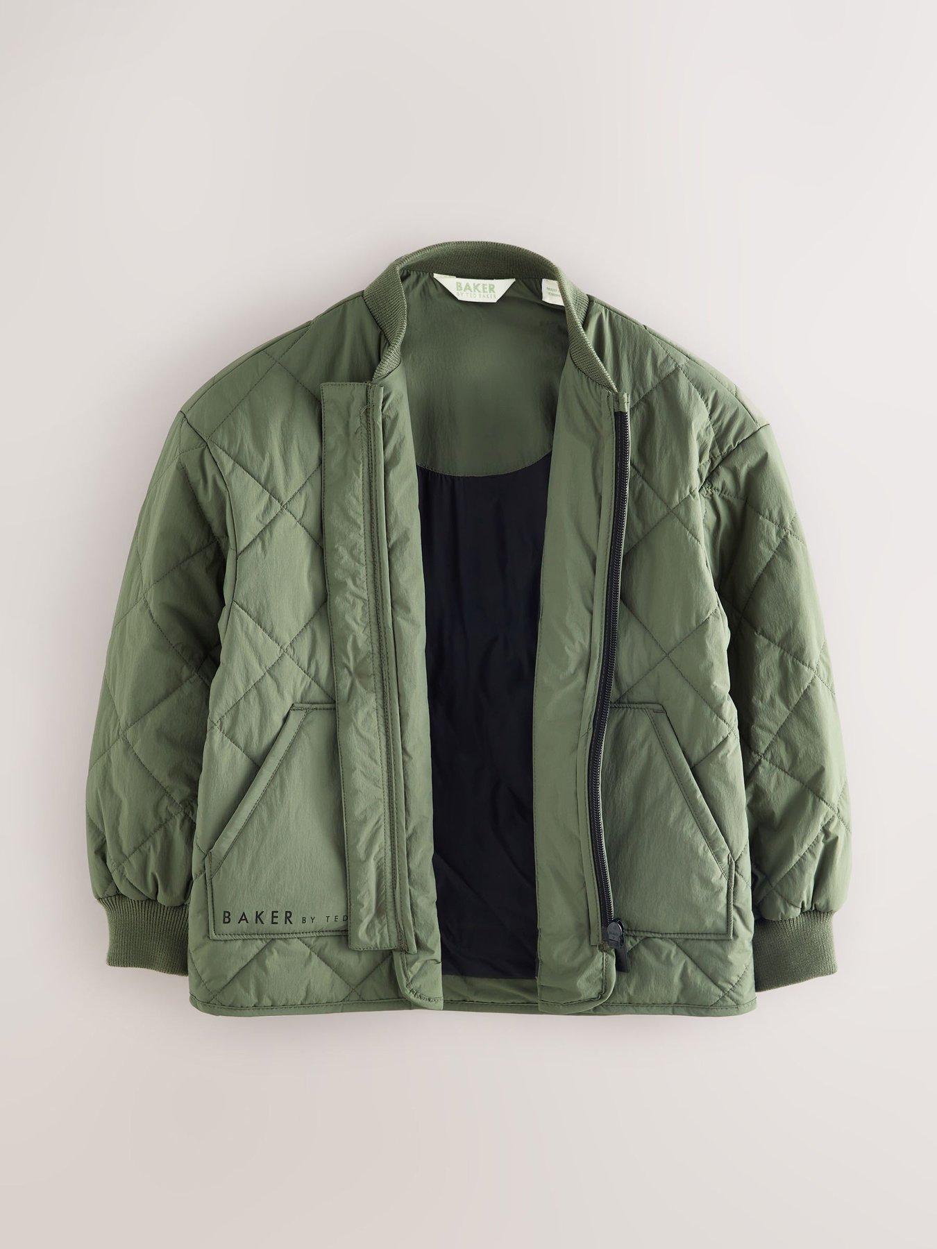 Image 4 of 7 of Ted Baker Boys Long Sleeved Quilted Jacket - Green
