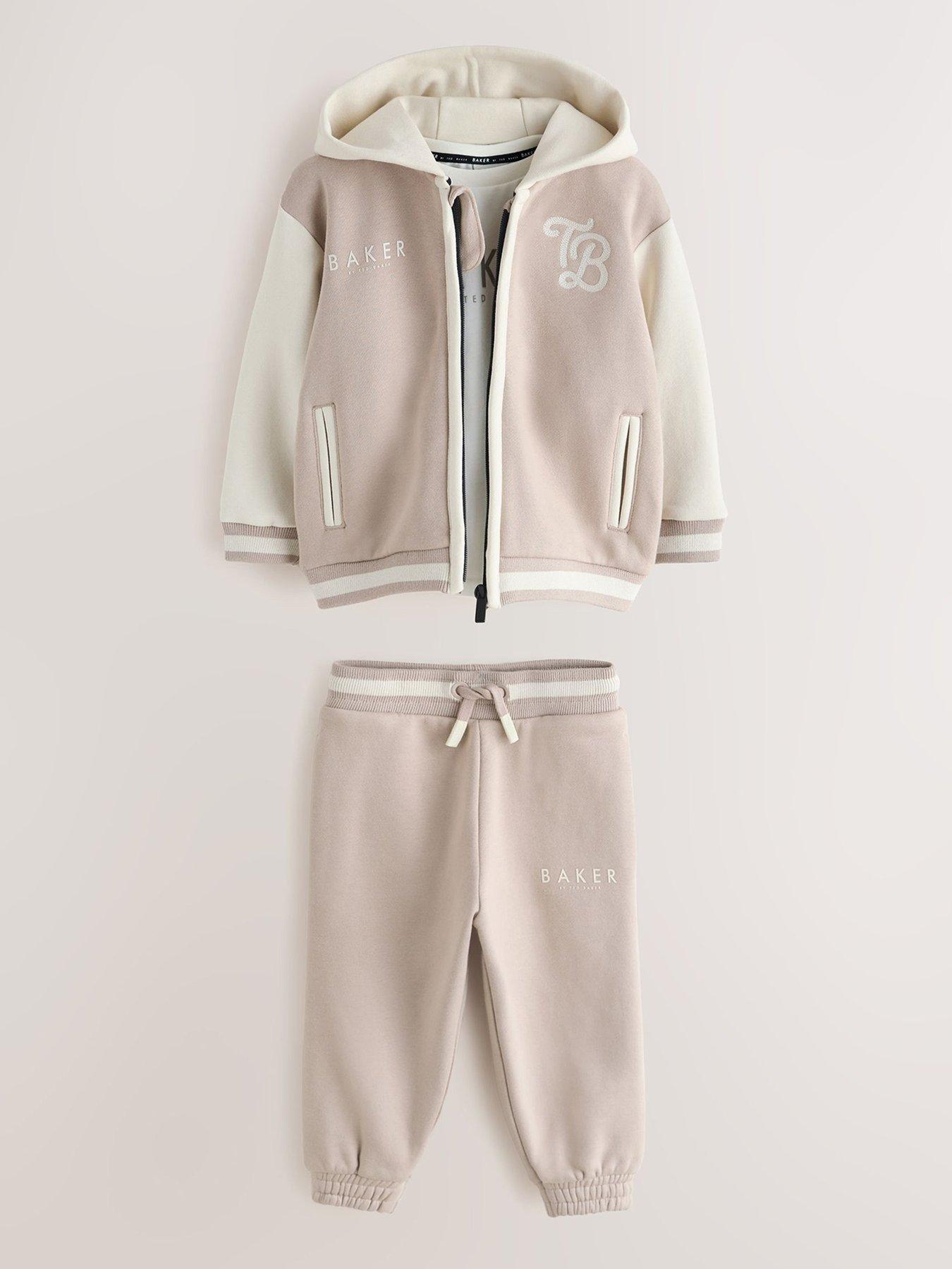 stillFront image of ted-baker-younger-boys-varsity-3-piece-set-beige