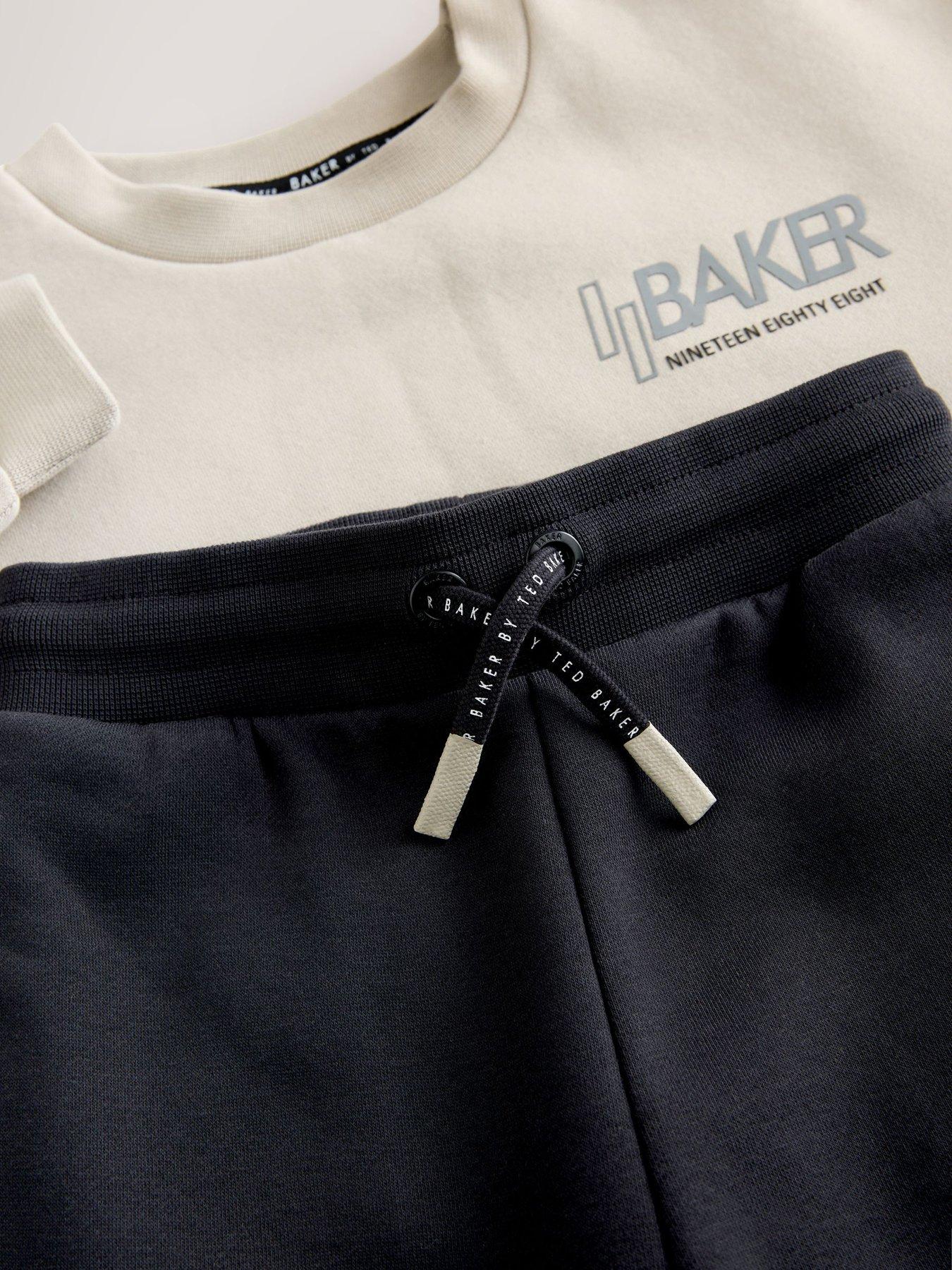 Image 4 of 7 of Ted Baker Older Boys Long Sleeved Sweatshirt &amp; Cargo Joggers Set - Beige