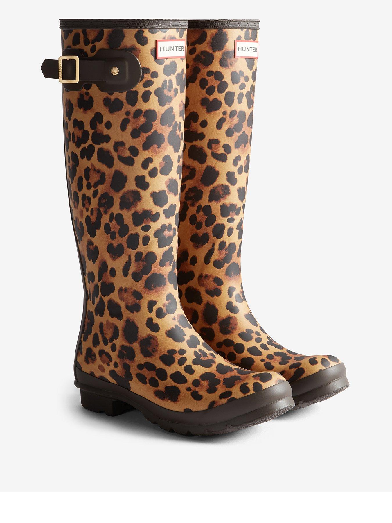 Hunter Womens Original Tall Leopard Boot - Multi