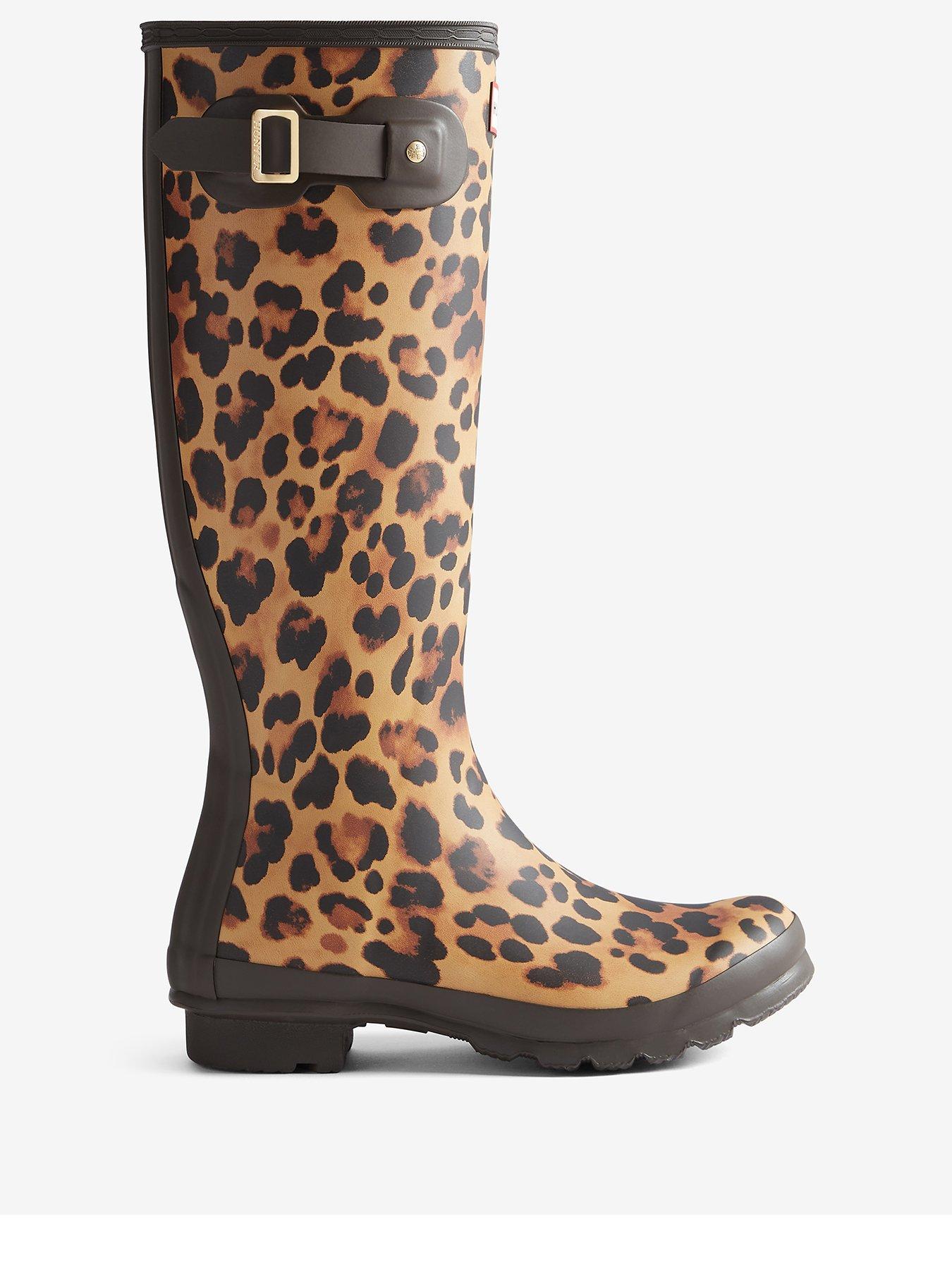 Image 2 of 4 of Hunter Womens Original Tall Leopard Boot - Multi