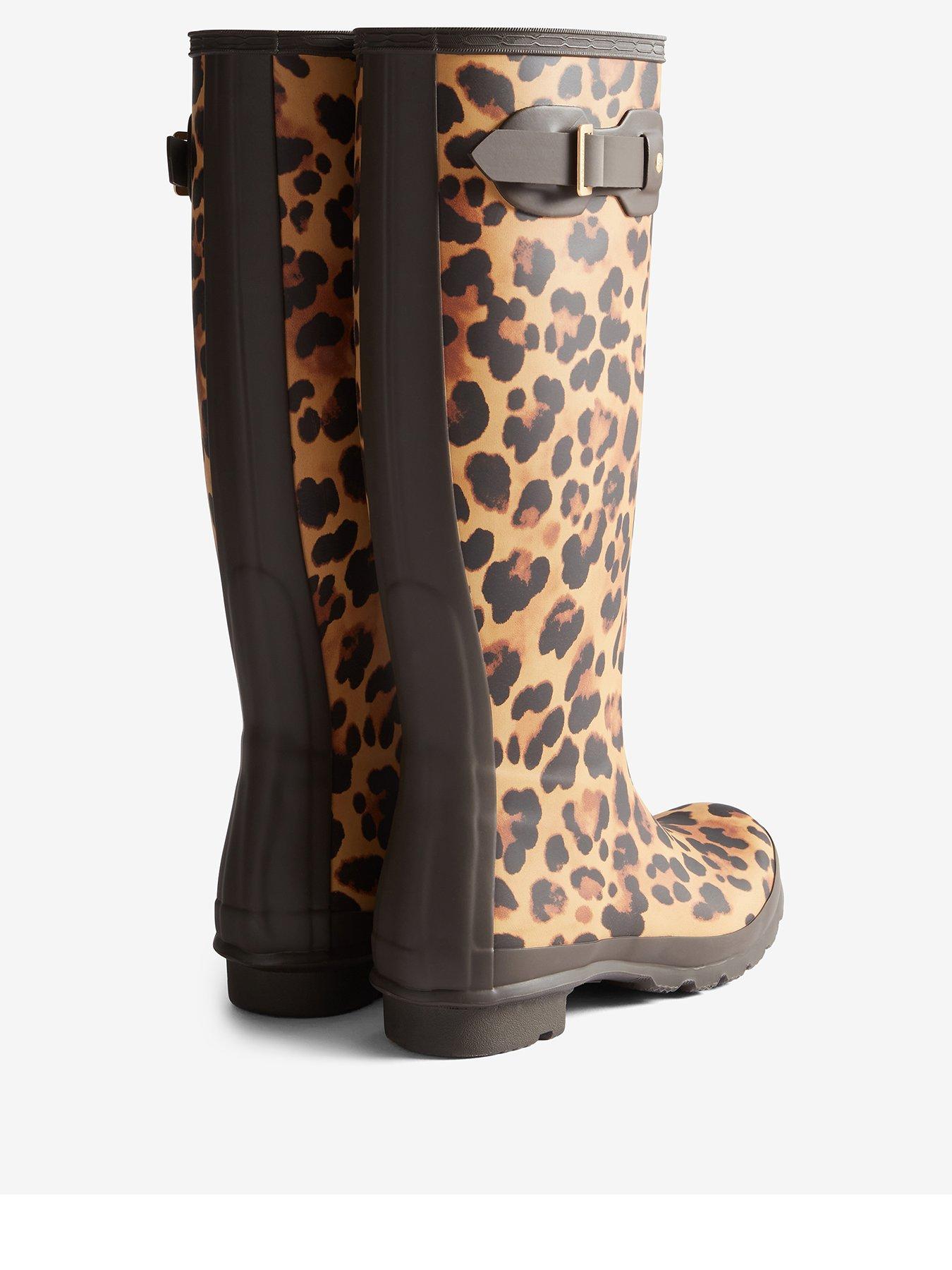 Image 3 of 4 of Hunter Womens Original Tall Leopard Boot - Multi