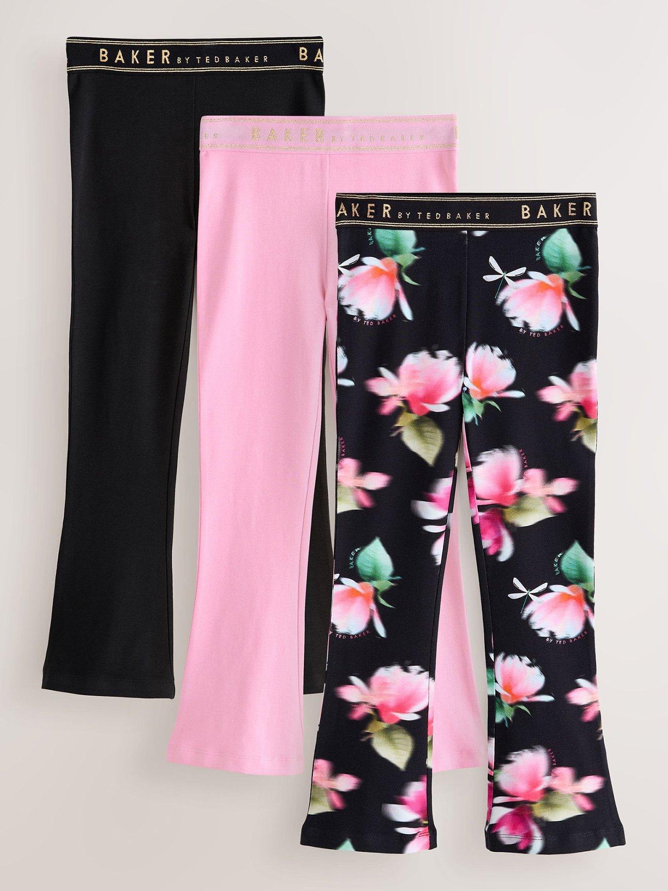 Ted Baker Girls 3-Pack Waistband Kickflare Legging Set - Multi