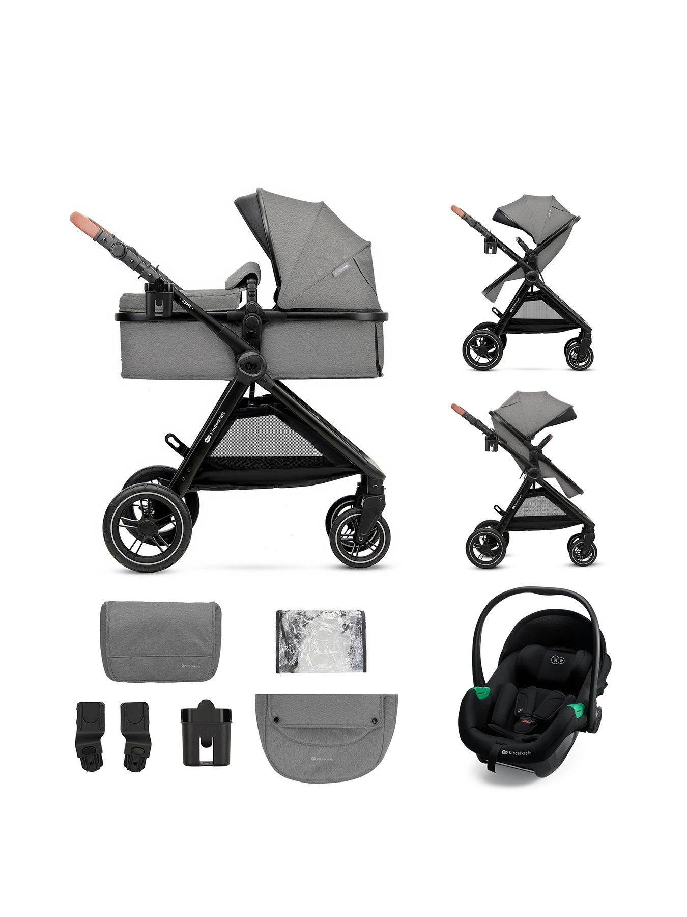 kinderkraft-esme-pro-3-in-1-travel-system-grey