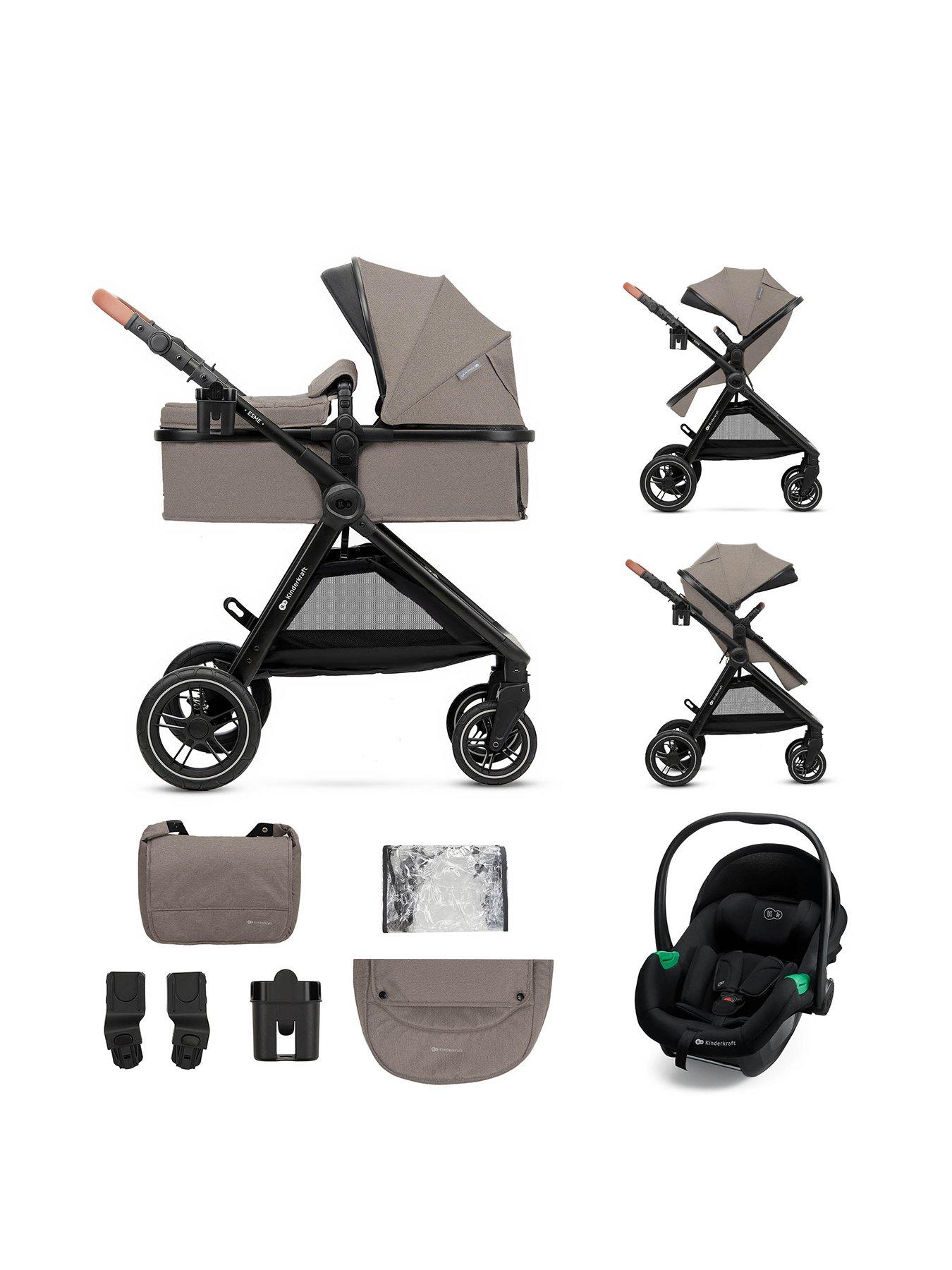 kinderkraft-esme-pro-3-in-1-travel-system-beige
