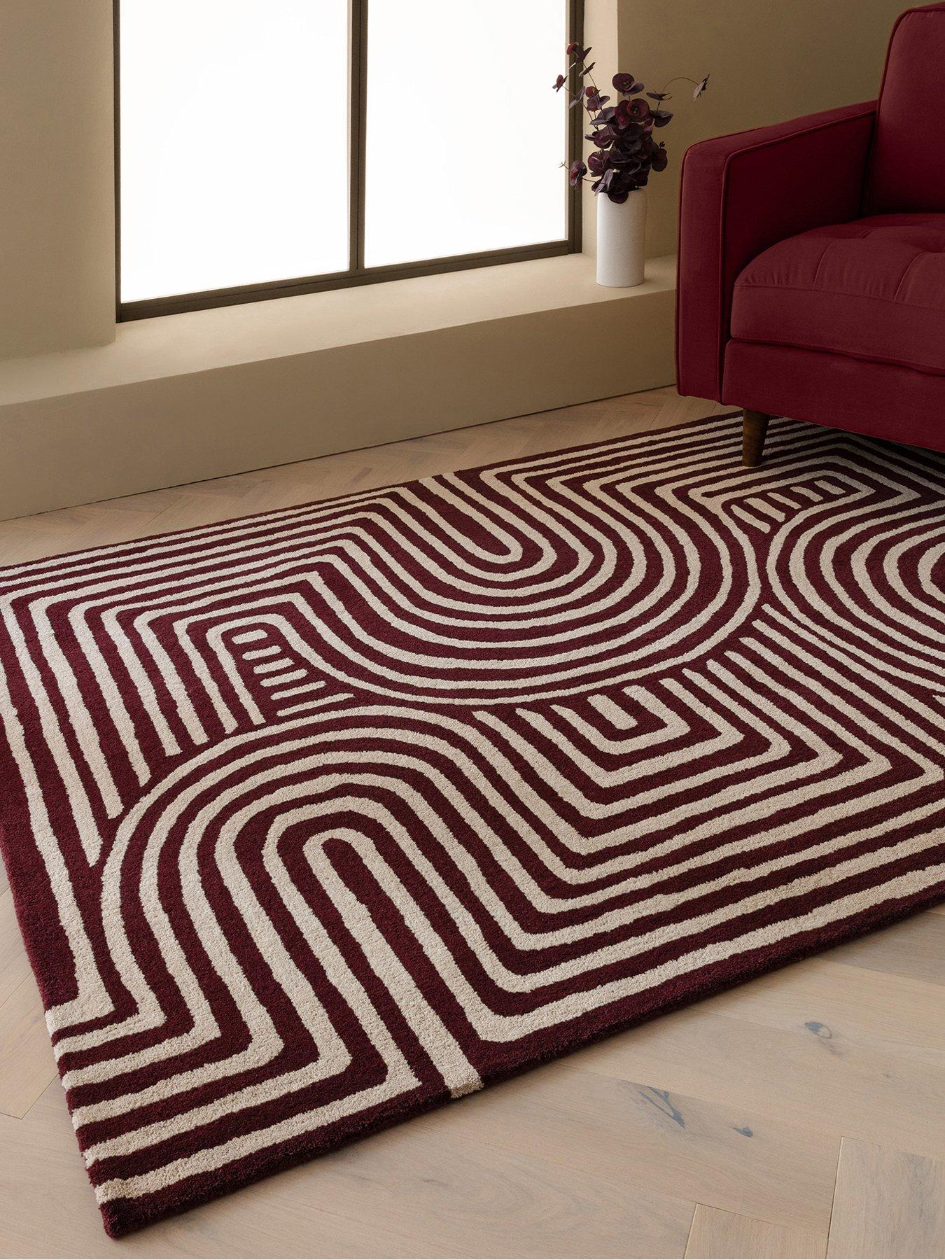 Image 1 of 7 of Asiatic Reef Curve Rug - Plum,