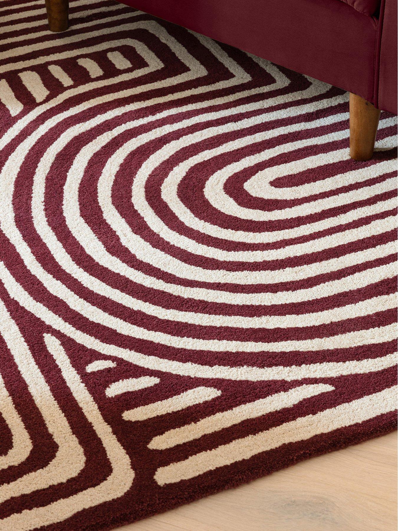 Image 3 of 7 of Asiatic Reef Curve Rug - Plum,