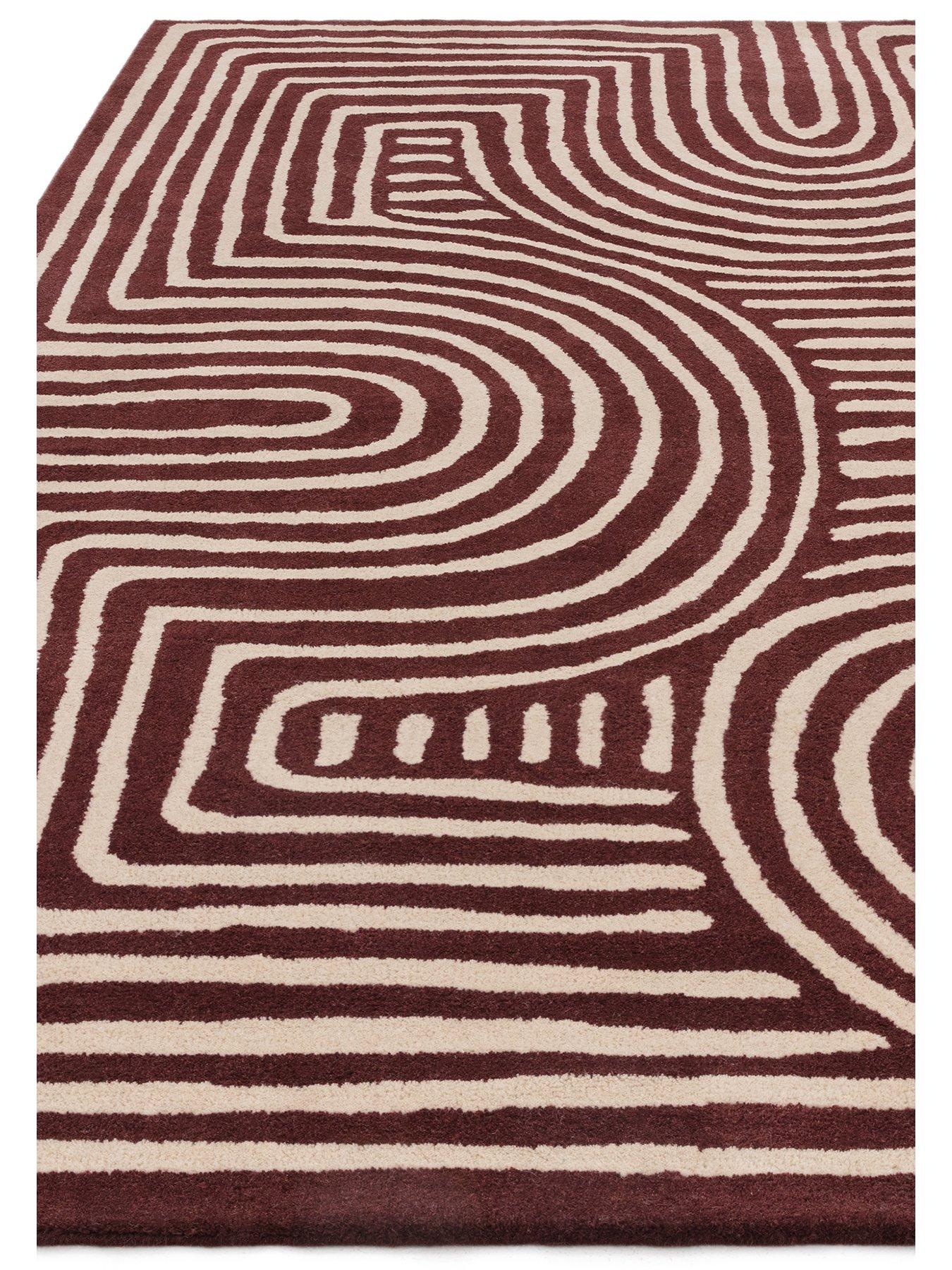 Image 4 of 7 of Asiatic Reef Curve Rug - Plum,