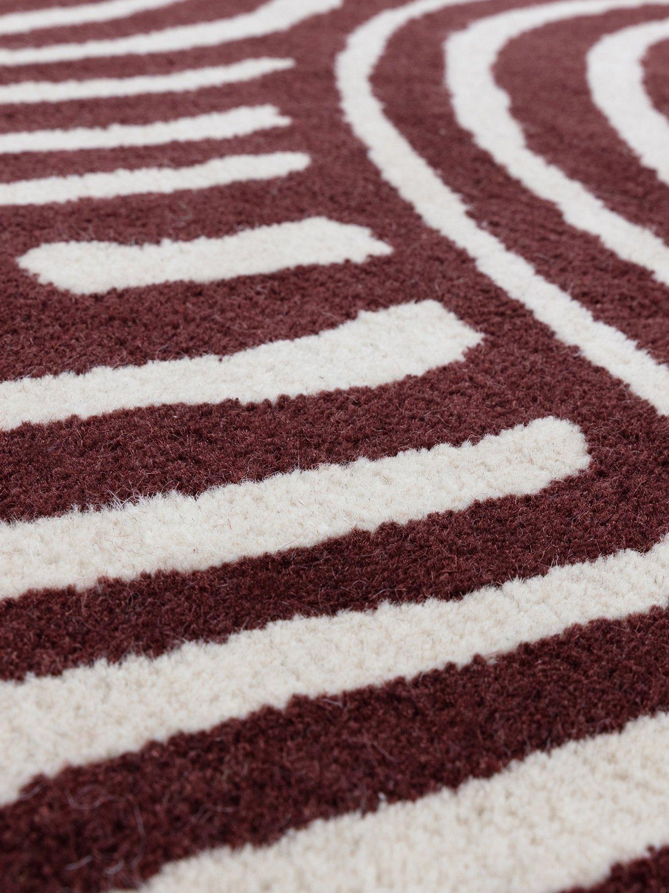 Image 7 of 7 of Asiatic Reef Curve Rug - Plum,