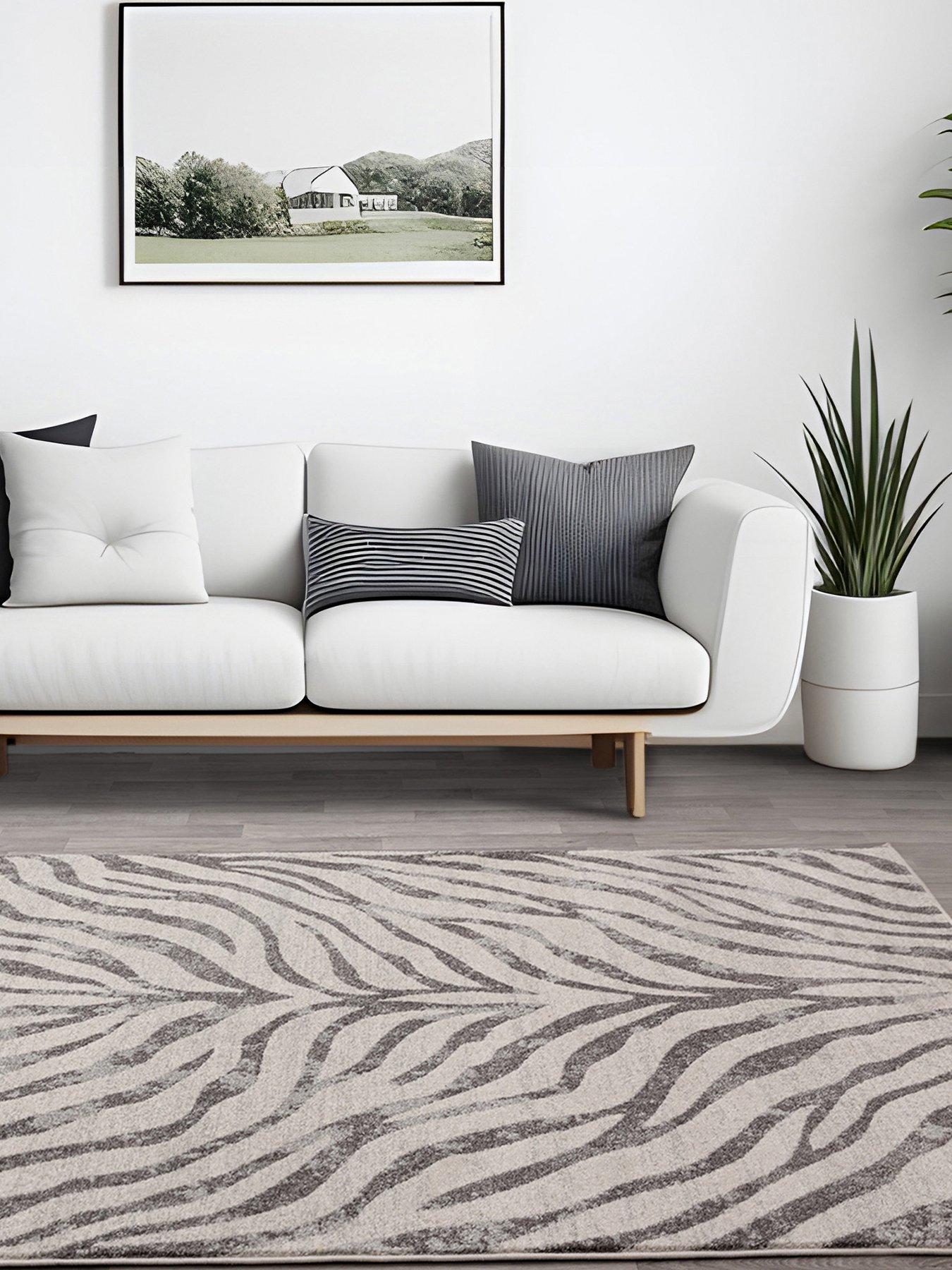  image of asiatic-nova-zebra-rug-grey