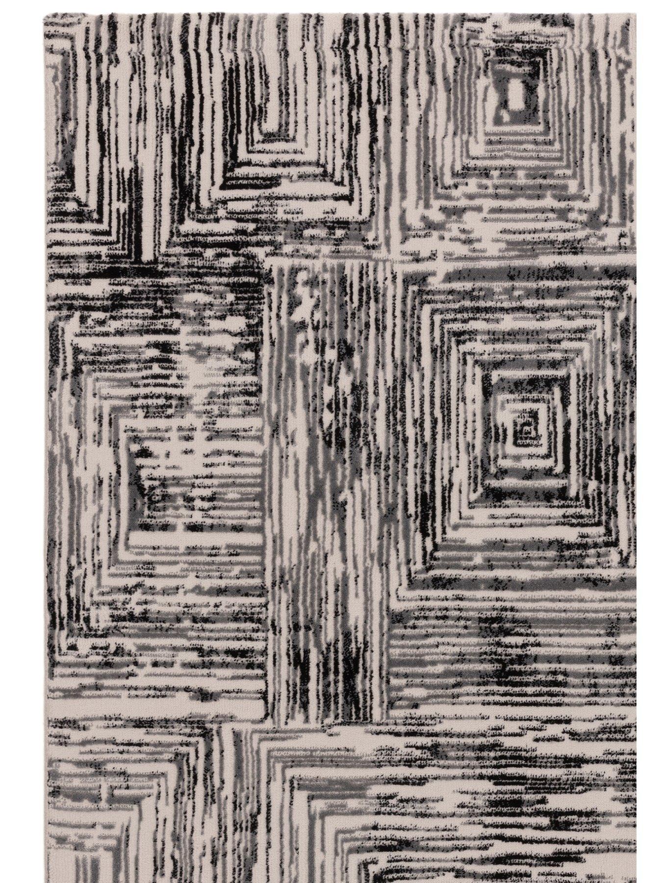 Image 4 of 7 of Asiatic Kuza Portrait Rug - Grey