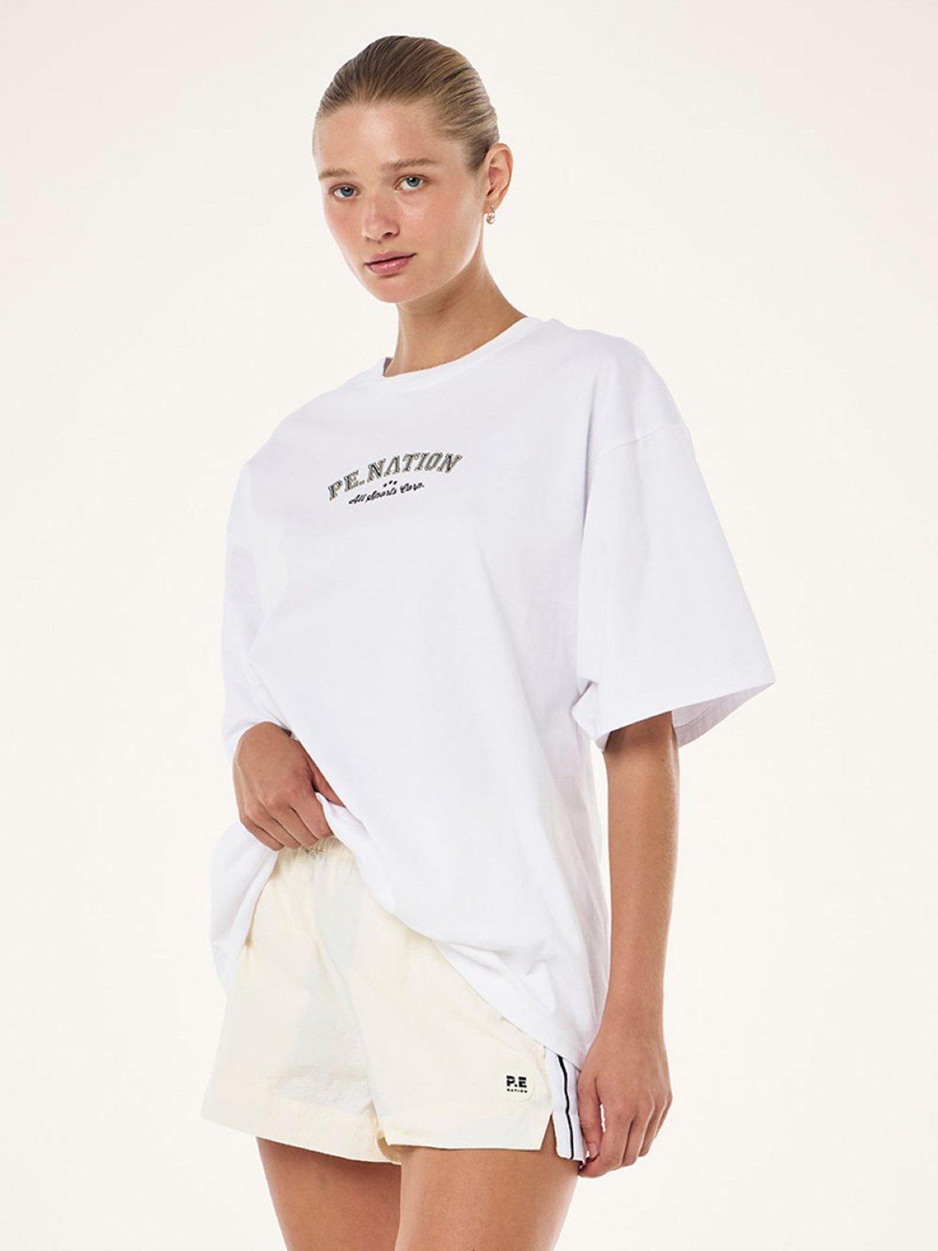 Image 4 of 6 of P.E Nation Womens Training Trial Tee - White
