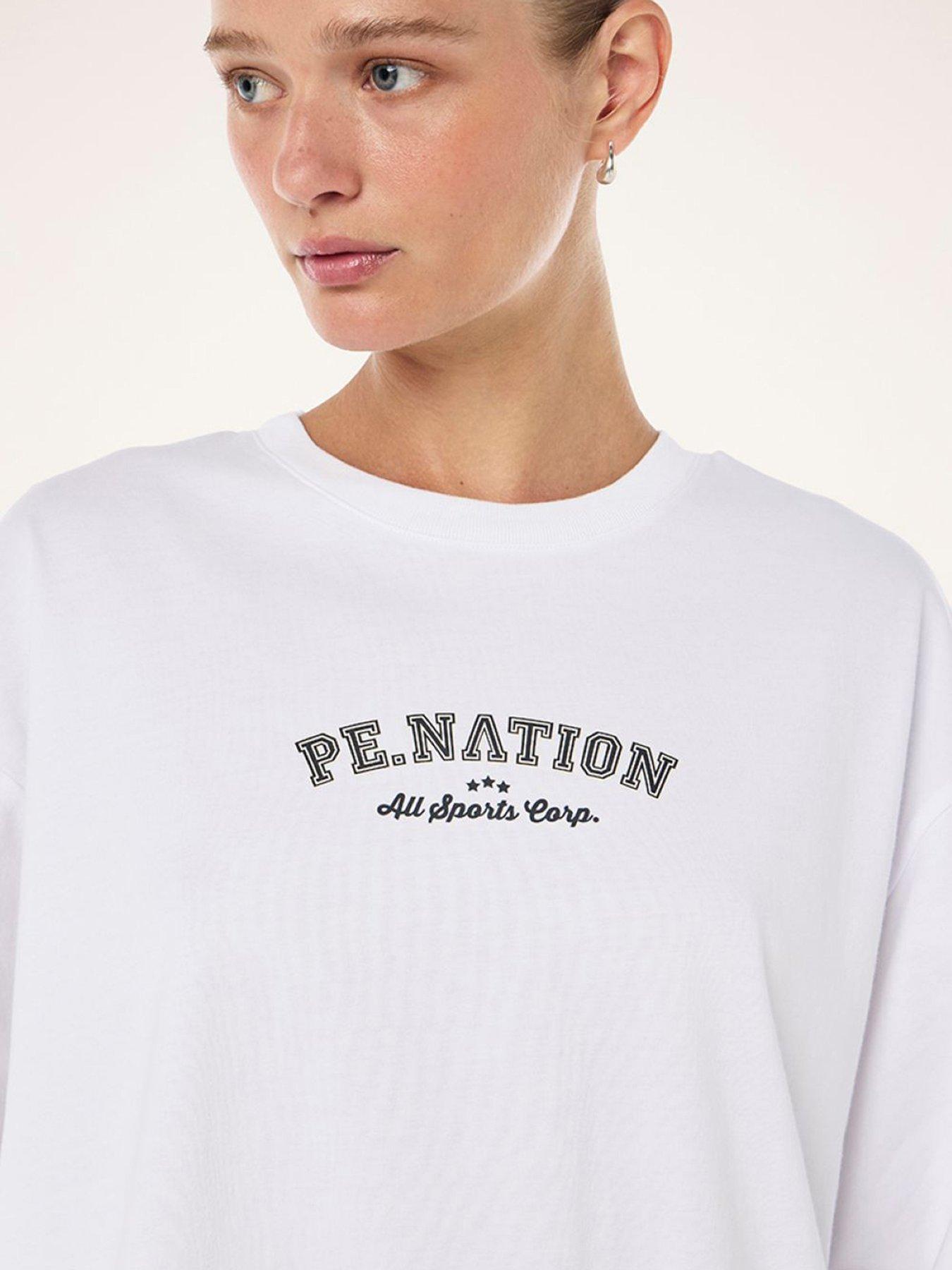 Image 6 of 6 of P.E Nation Womens Training Trial Tee - White