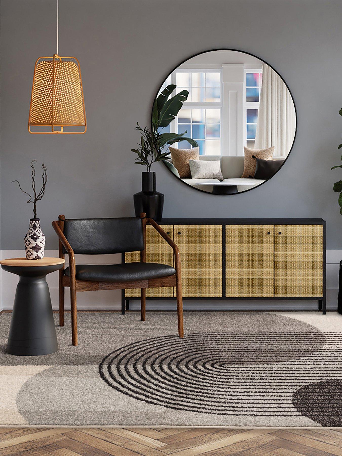  image of asiatic-muse-retro-rug-grey