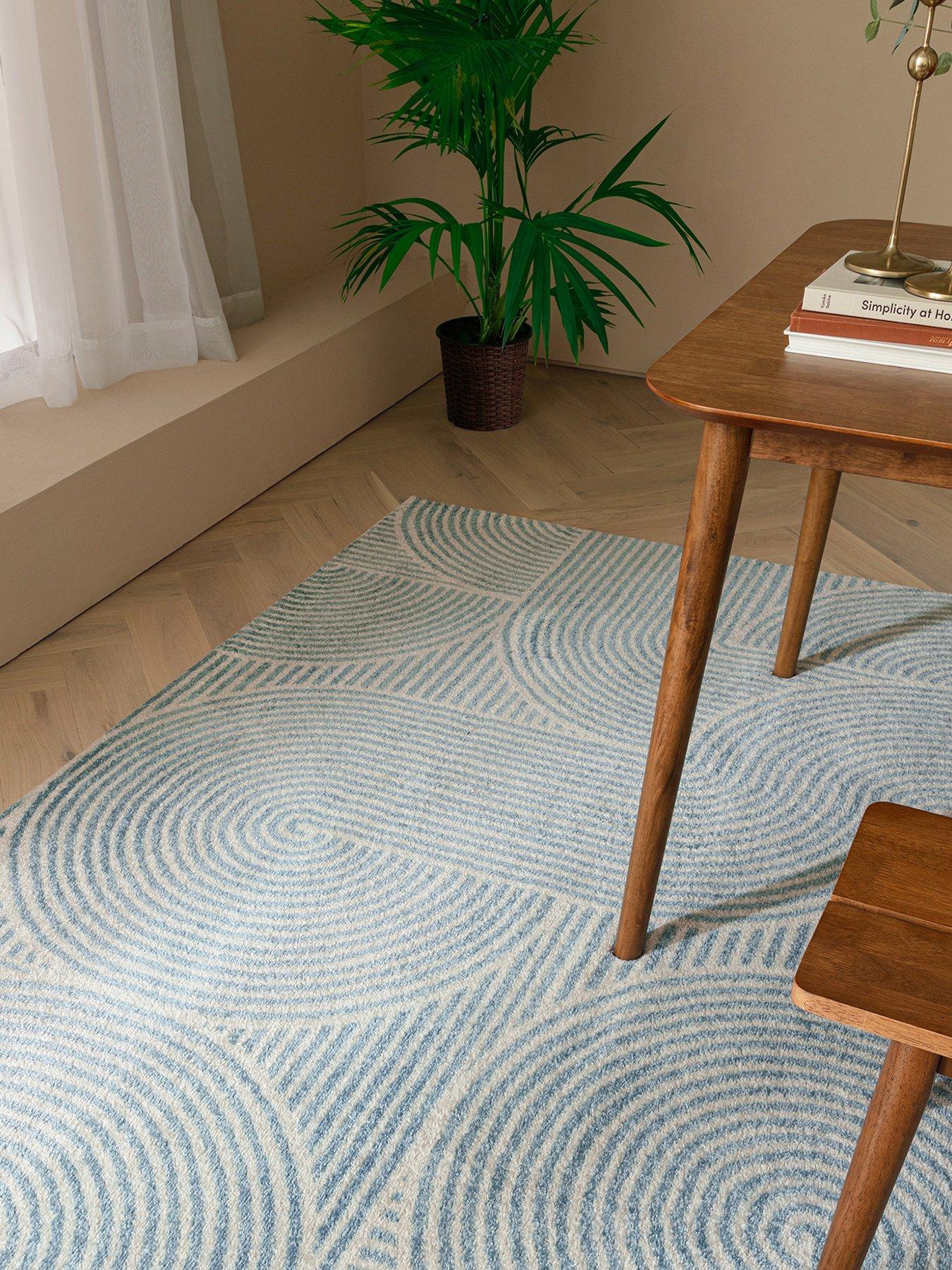 Image 1 of 7 of Asiatic Muse Swirl Rug - Blue
