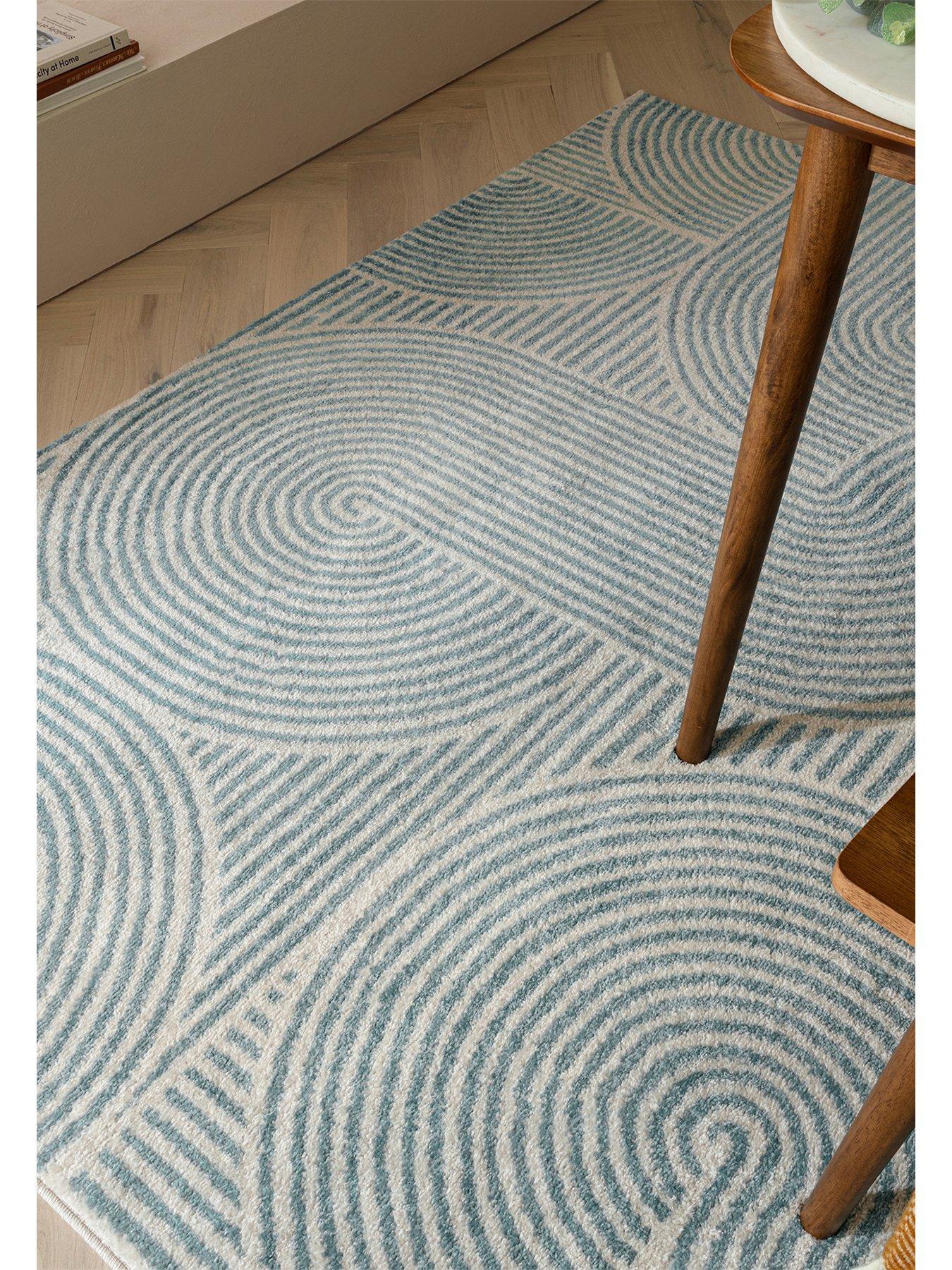 Image 3 of 7 of Asiatic Muse Swirl Rug - Blue