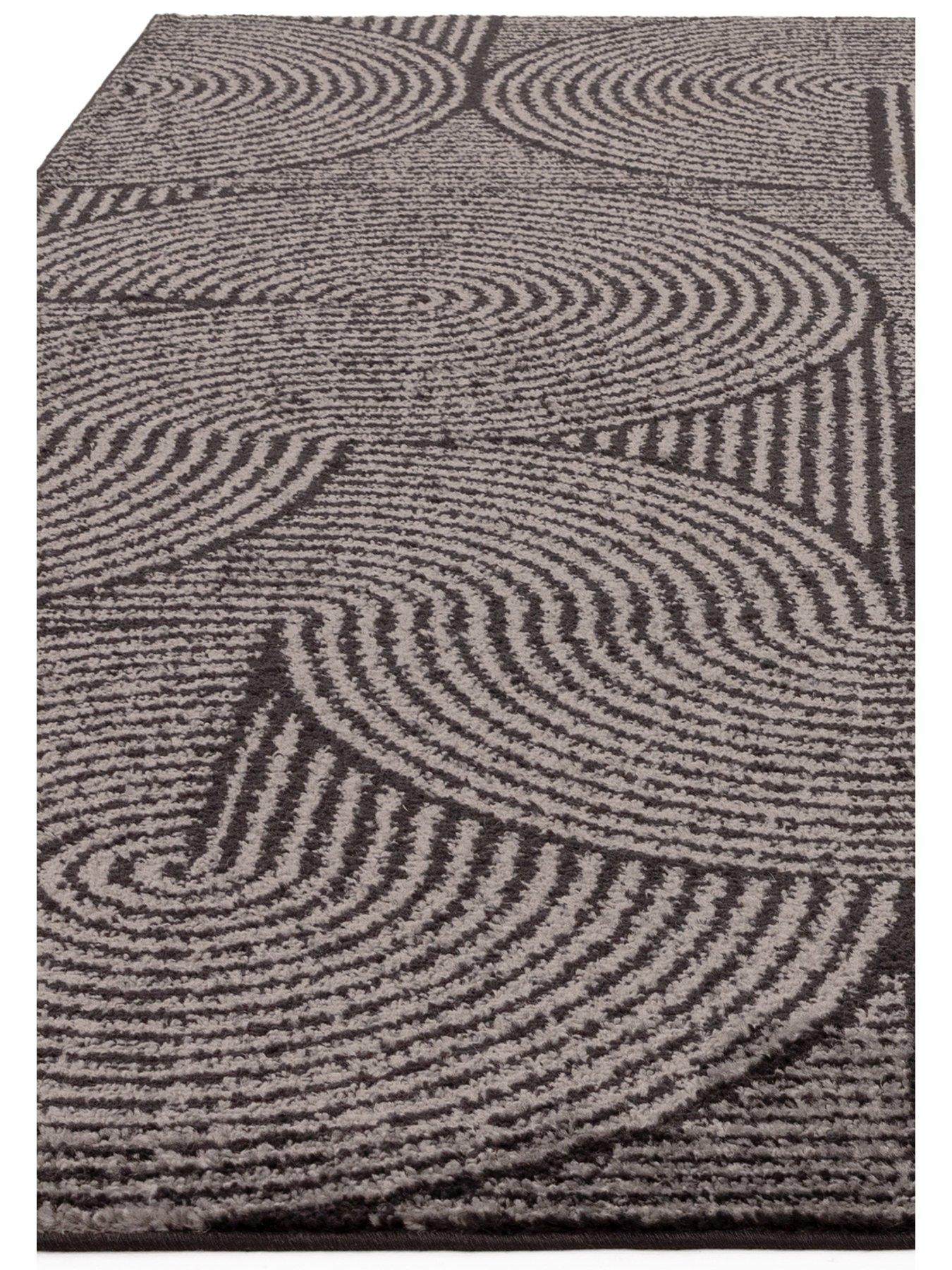 Asiatic Muse Swirl Rug - Charcoal | Littlewoods