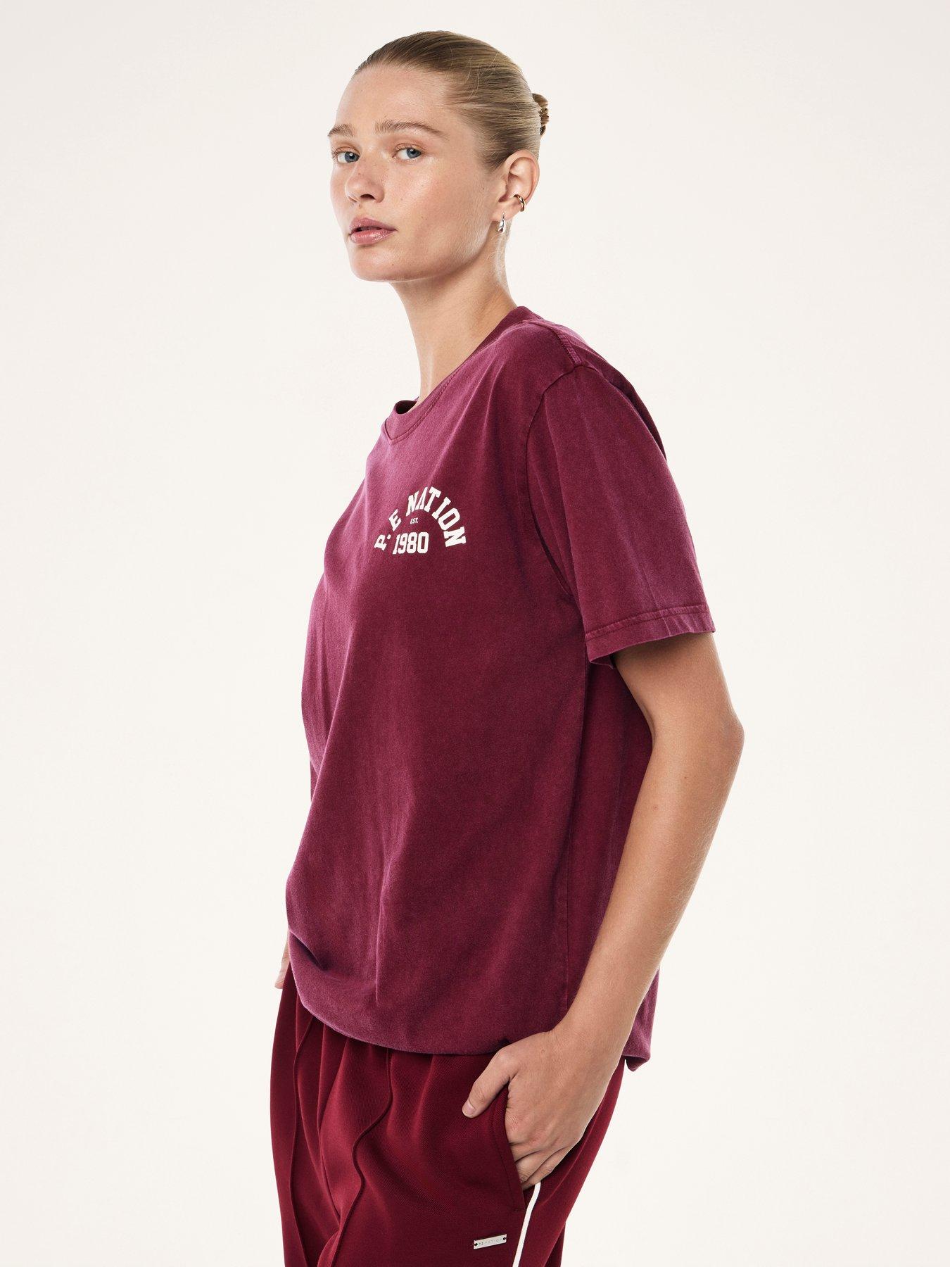 Image 4 of 5 of P.E Nation Womens Training Swerve Tee - Red