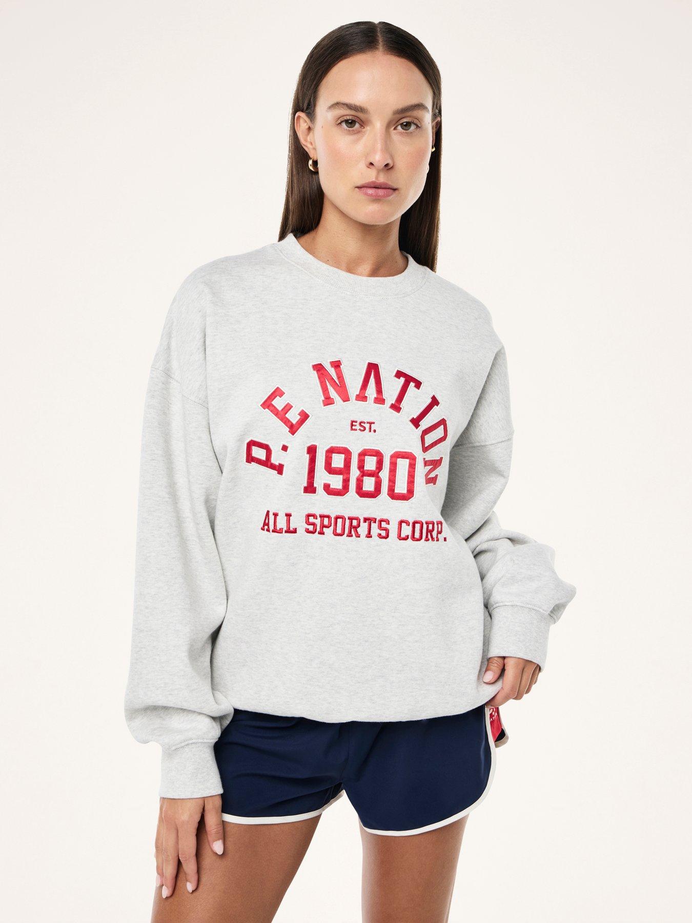 Image 1 of 5 of P.E Nation Womens Training Backspin Sweat - Grey