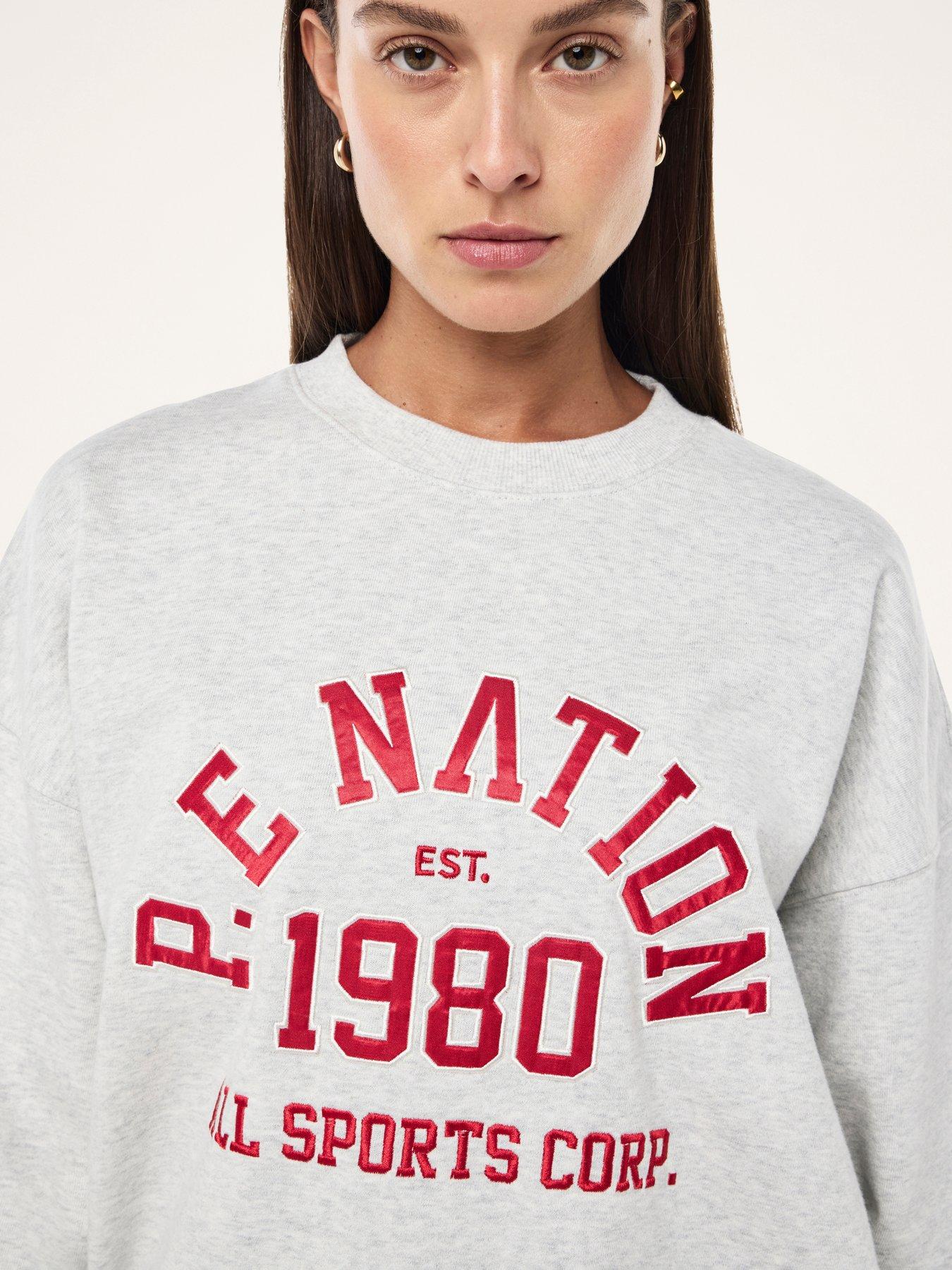 Image 4 of 5 of P.E Nation Womens Training Backspin Sweat - Grey