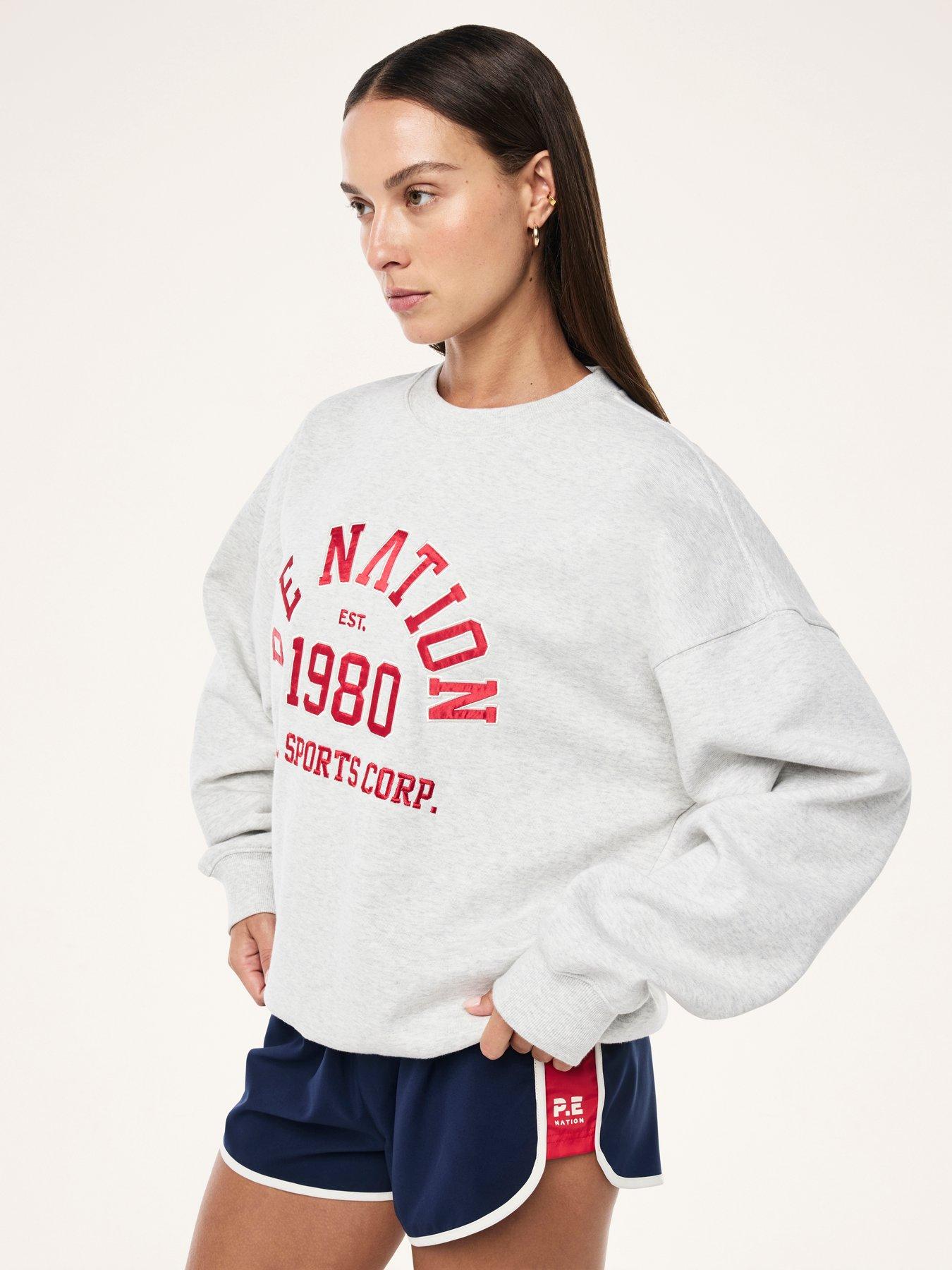 Image 5 of 5 of P.E Nation Womens Training Backspin Sweat - Grey