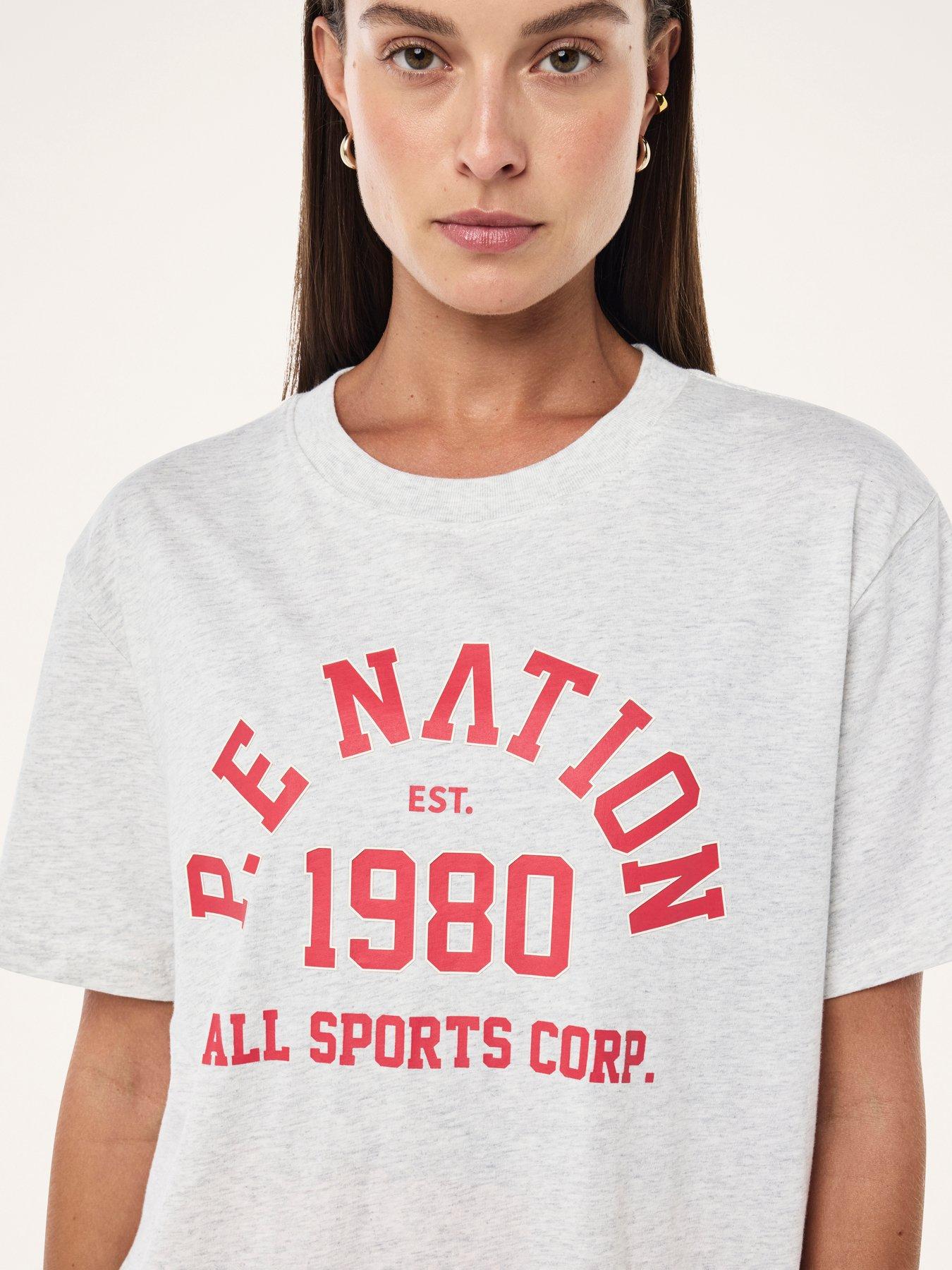 Image 5 of 5 of P.E Nation Womens Training Backspin Tee - Grey