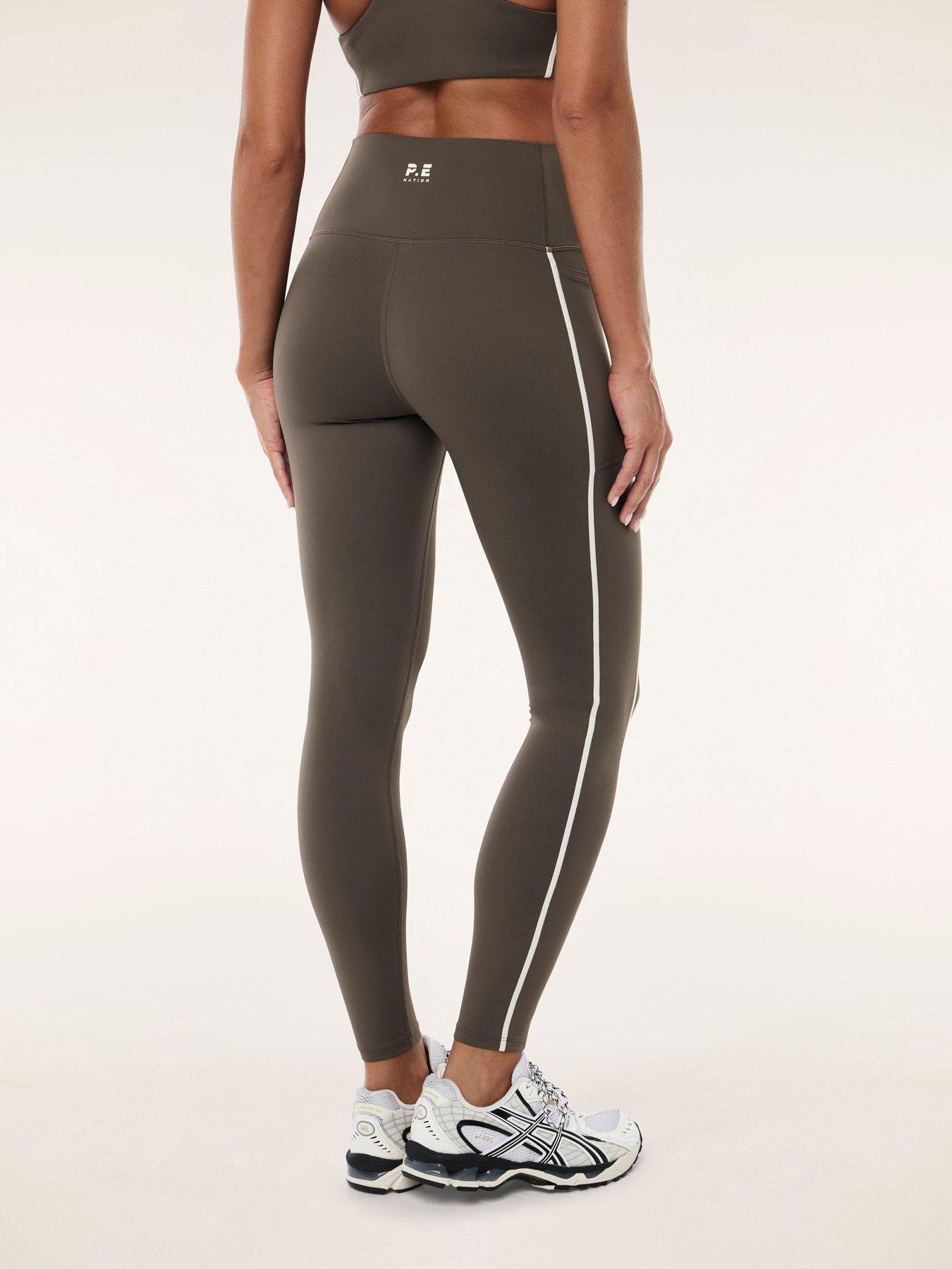 Image 2 of 6 of P.E Nation Womens Training Dynamic Full Length Legging - Brown