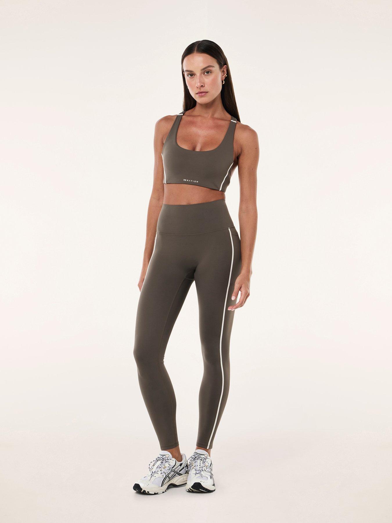 Image 3 of 6 of P.E Nation Womens Training Dynamic Full Length Legging - Brown