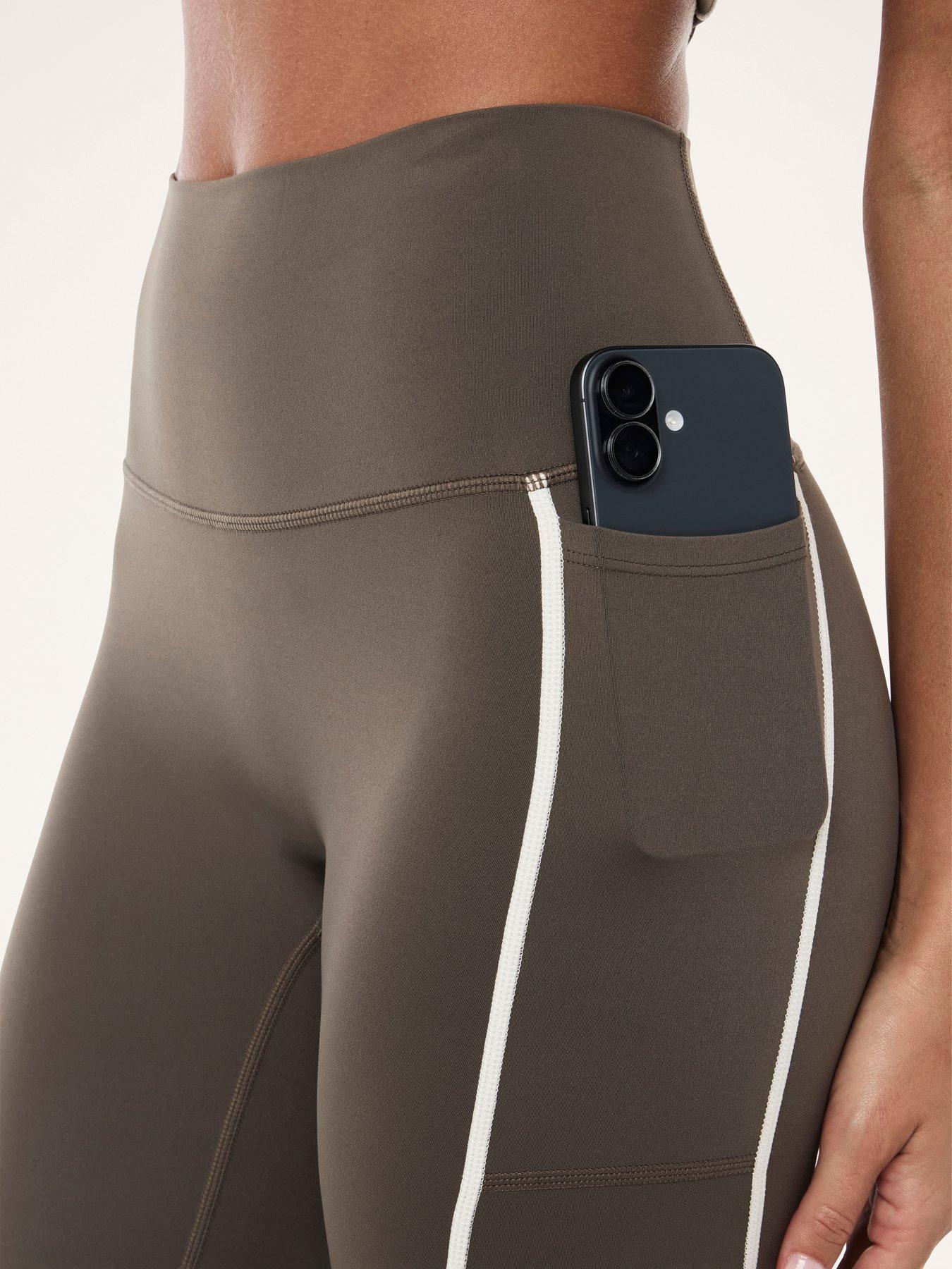 Image 4 of 6 of P.E Nation Womens Training Dynamic Full Length Legging - Brown