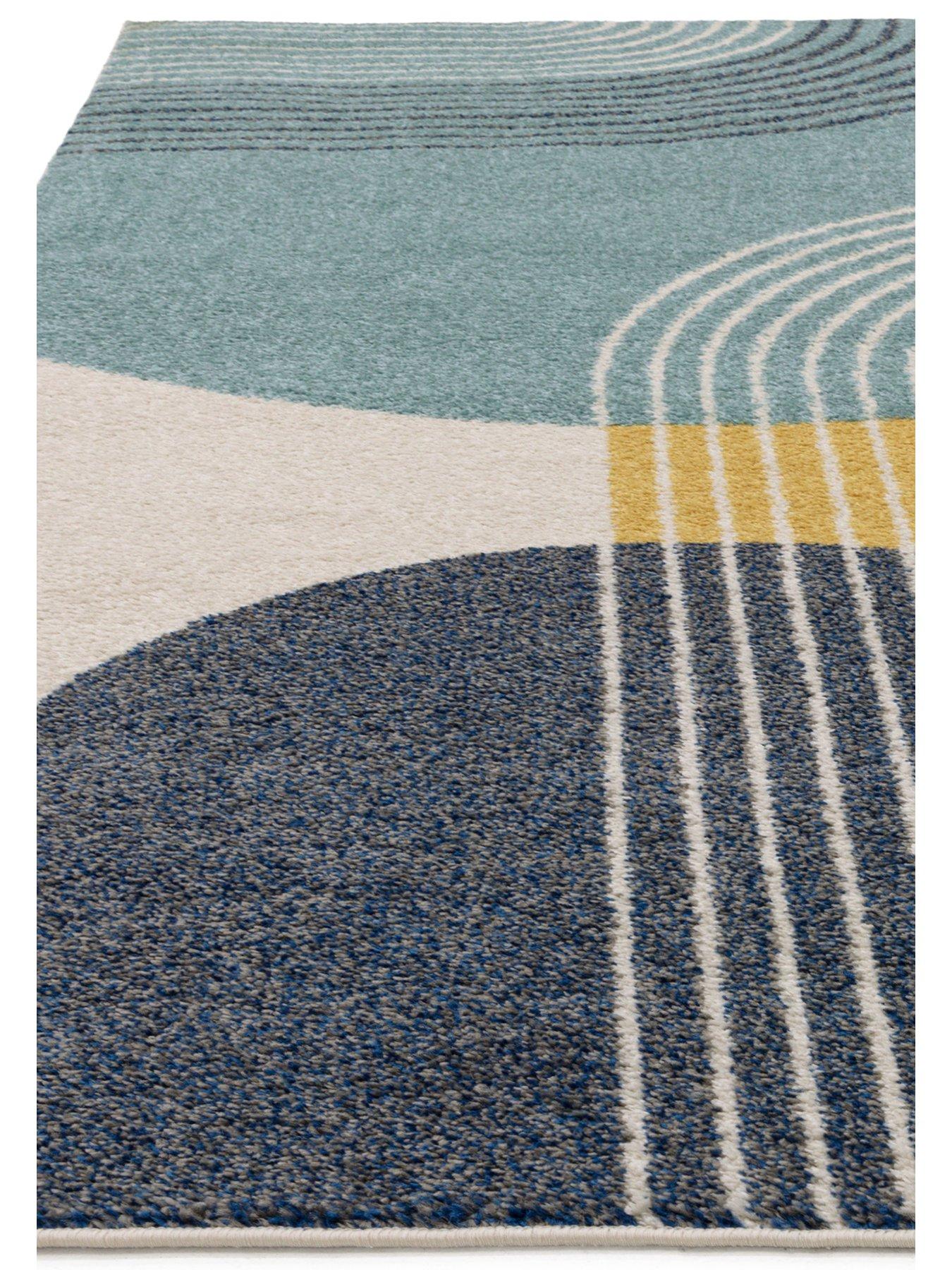  image of asiatic-muse-retro-rug-blue