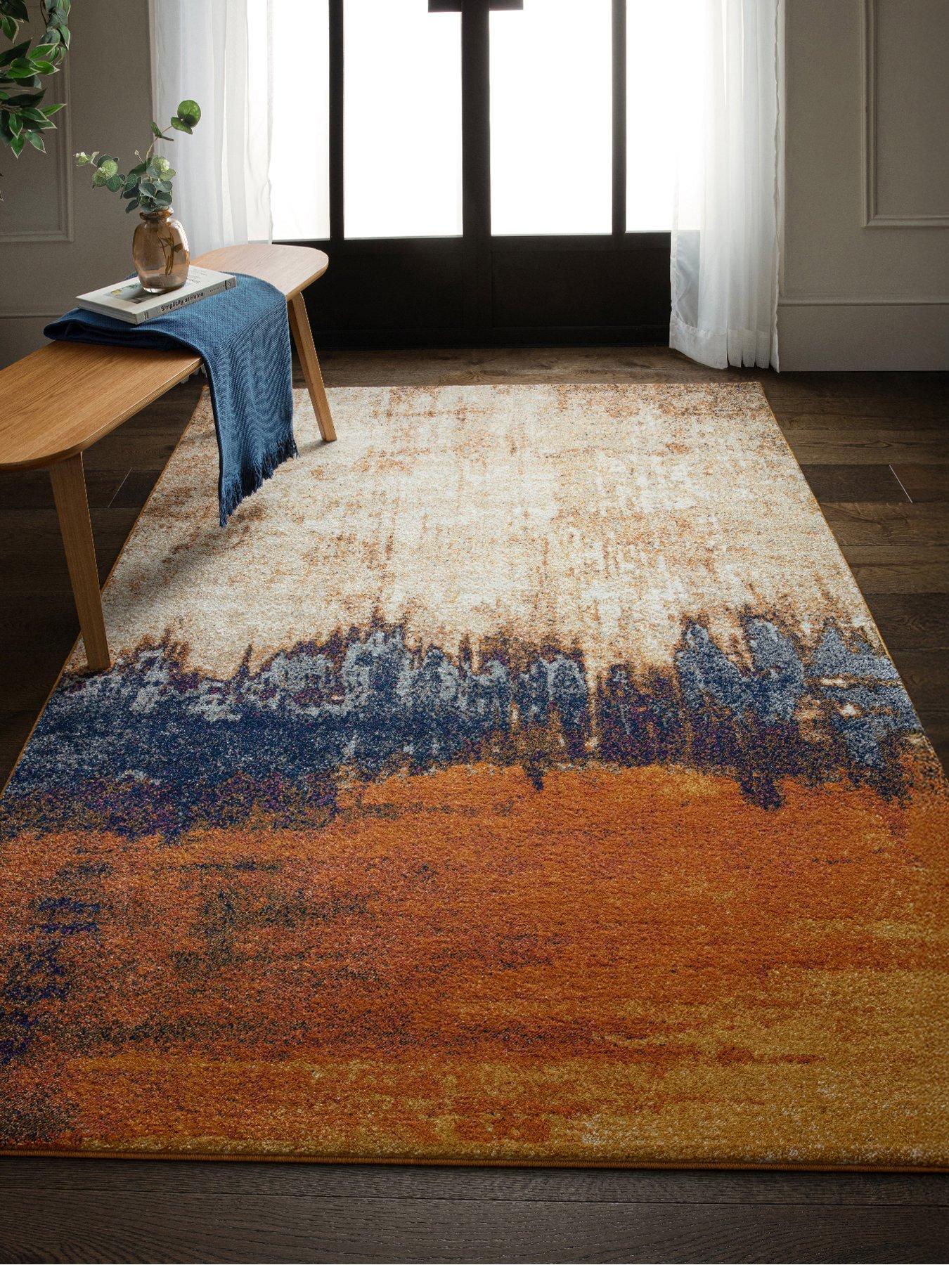 asiatic-nova-distress-rug-orange
