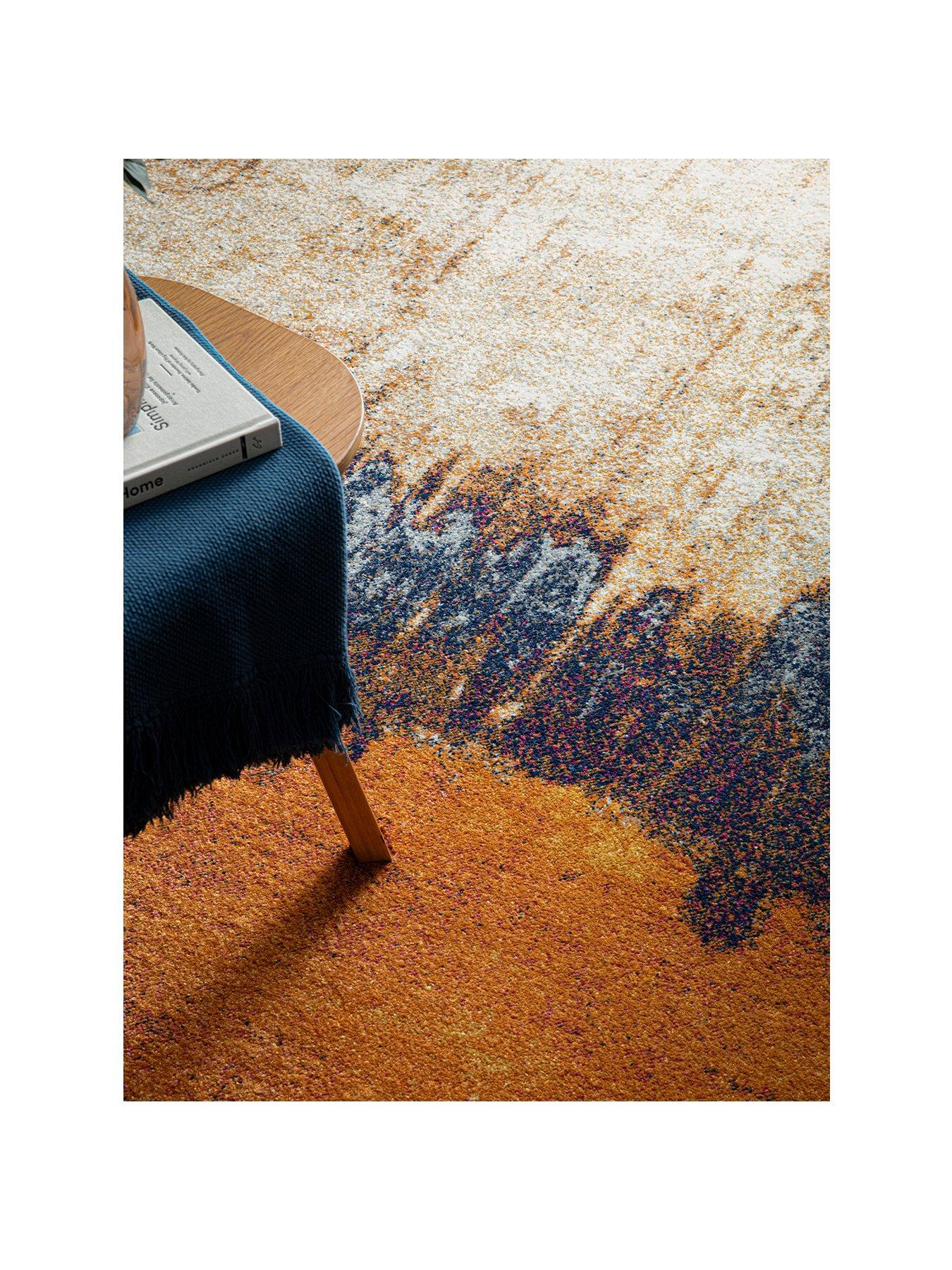  image of asiatic-nova-distress-rug-orange