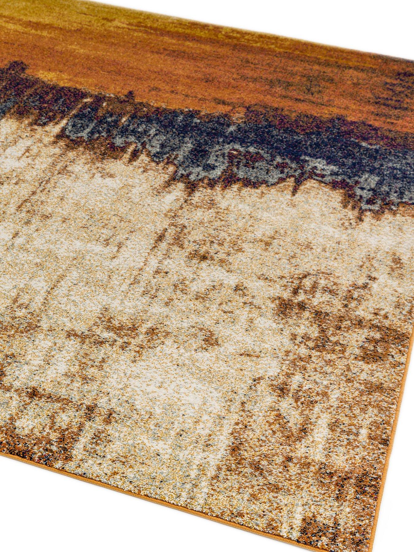  image of asiatic-nova-distress-rug-orange