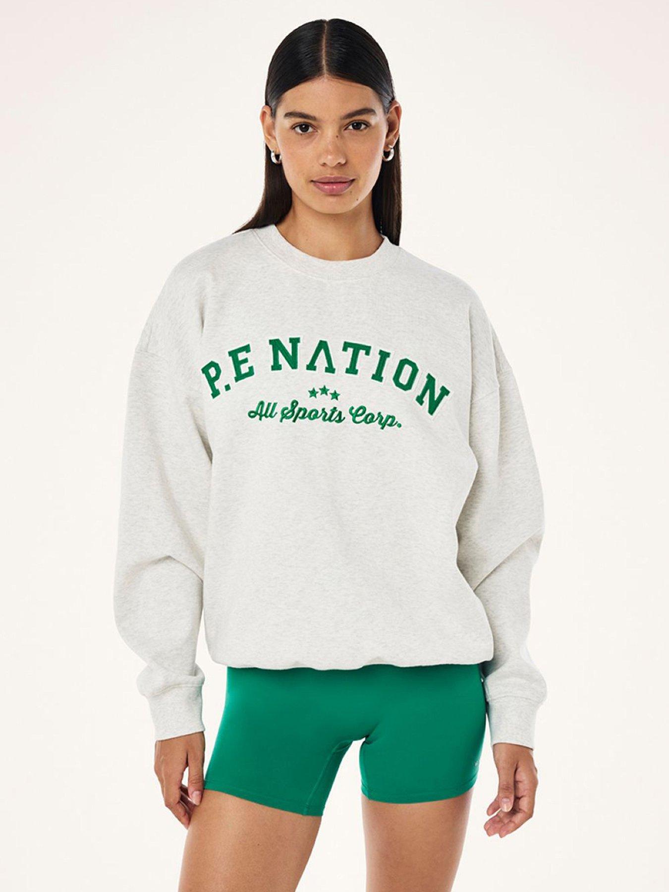 Image 1 of 5 of P.E Nation Womens Training Dynamic Sweat - White