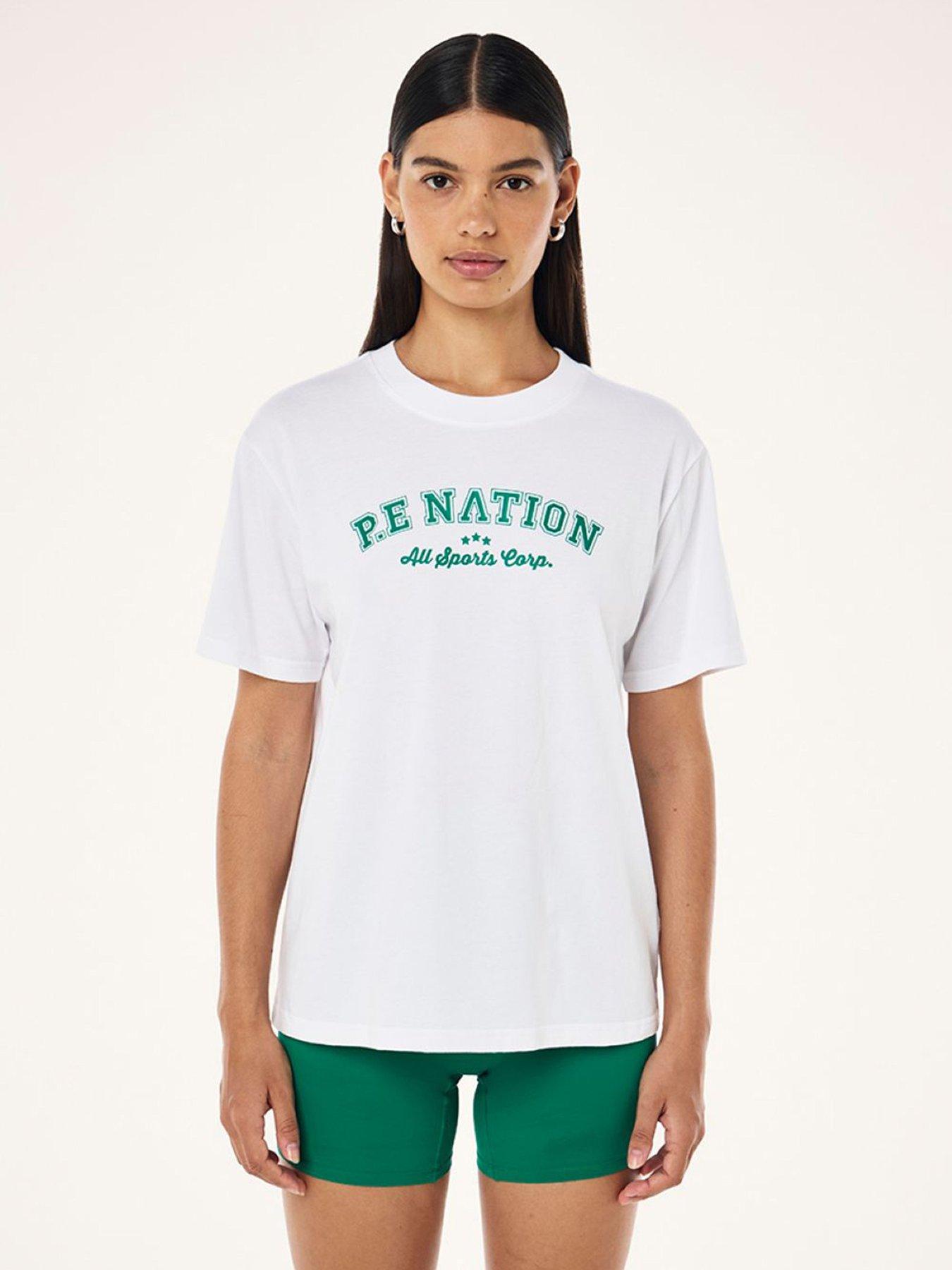 Image 1 of 5 of P.E Nation Womens Training Dynamic Tee - White