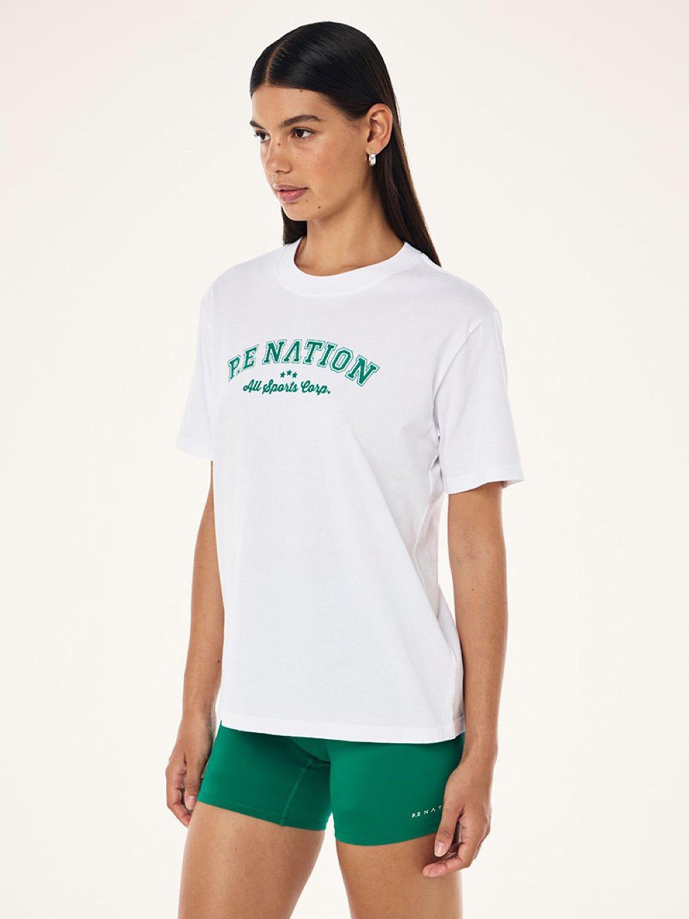 Image 4 of 5 of P.E Nation Womens Training Dynamic Tee - White