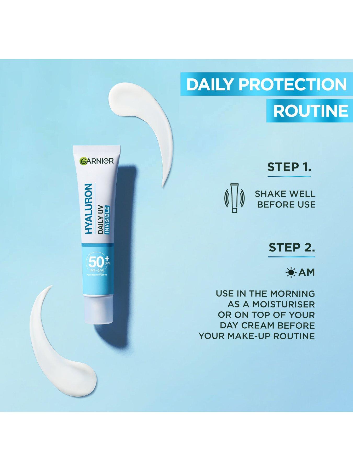 Image 2 of 7 of Garnier Hyaluron Barrier Protect Daily Uv Fluid with SPF50+. Approved Cruelty free, Vegan - 40ML