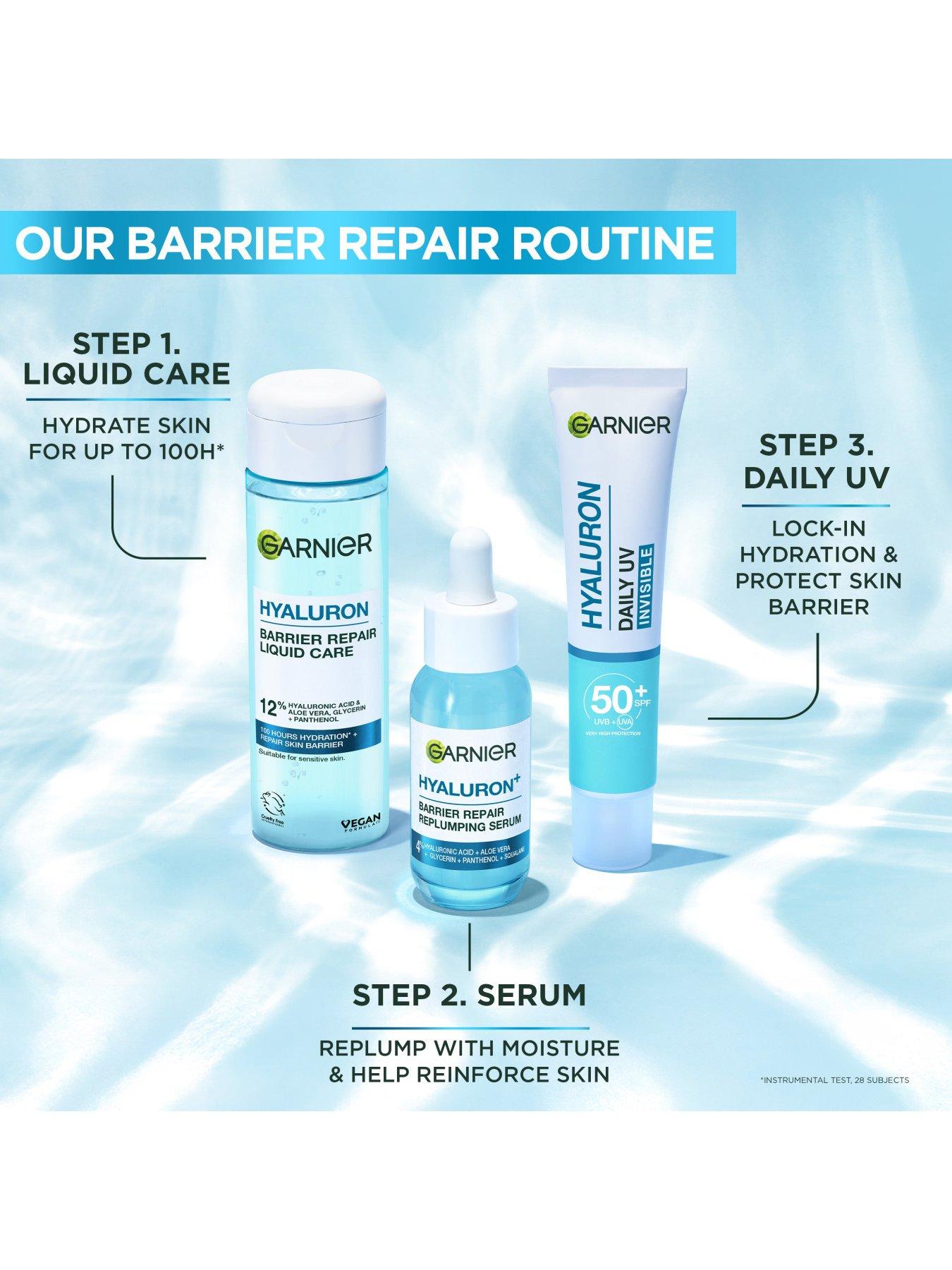 Image 6 of 7 of Garnier Hyaluron Barrier Protect Daily Uv Fluid with SPF50+. Approved Cruelty free, Vegan - 40ML