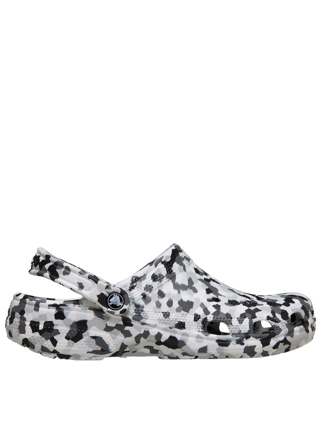 Crocs Men's Classic Confetti Clog Sandal - Black/White