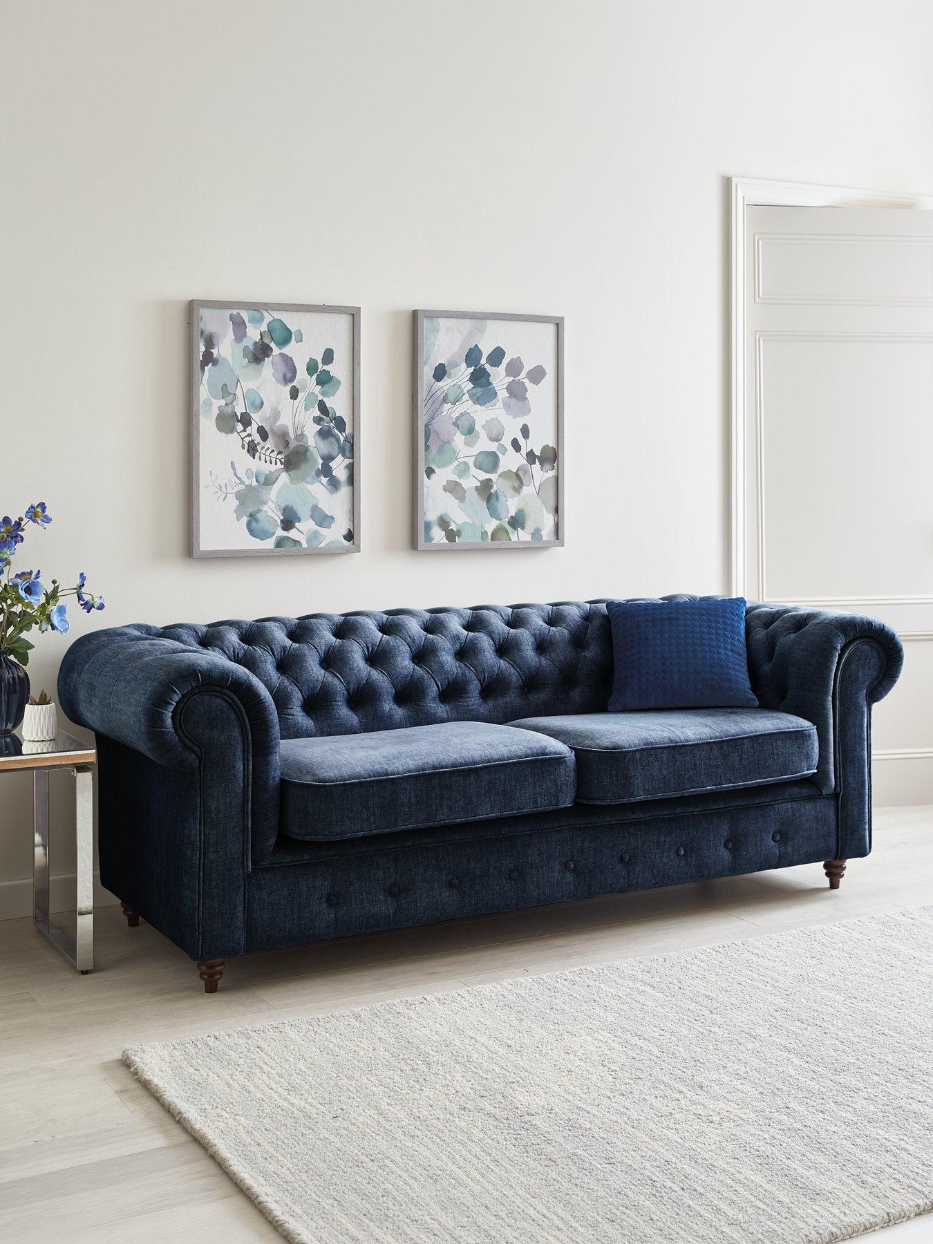 Image 3 of 7 of The Very Collection Laura 3 Seater Sofa + Armchair Set - Navy (Buy &amp; SAVE!) - FSC&reg; Certified