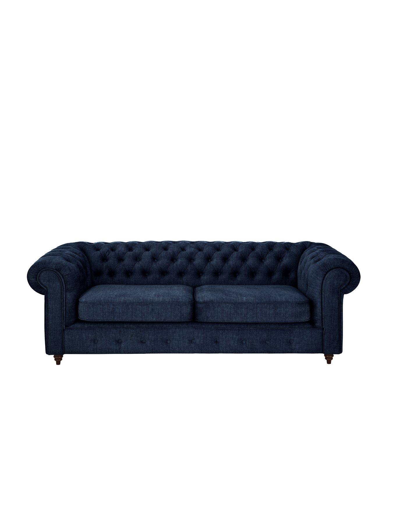 Image 5 of 7 of The Very Collection Laura 3 Seater Sofa + Armchair Set - Navy (Buy &amp; SAVE!) - FSC&reg; Certified