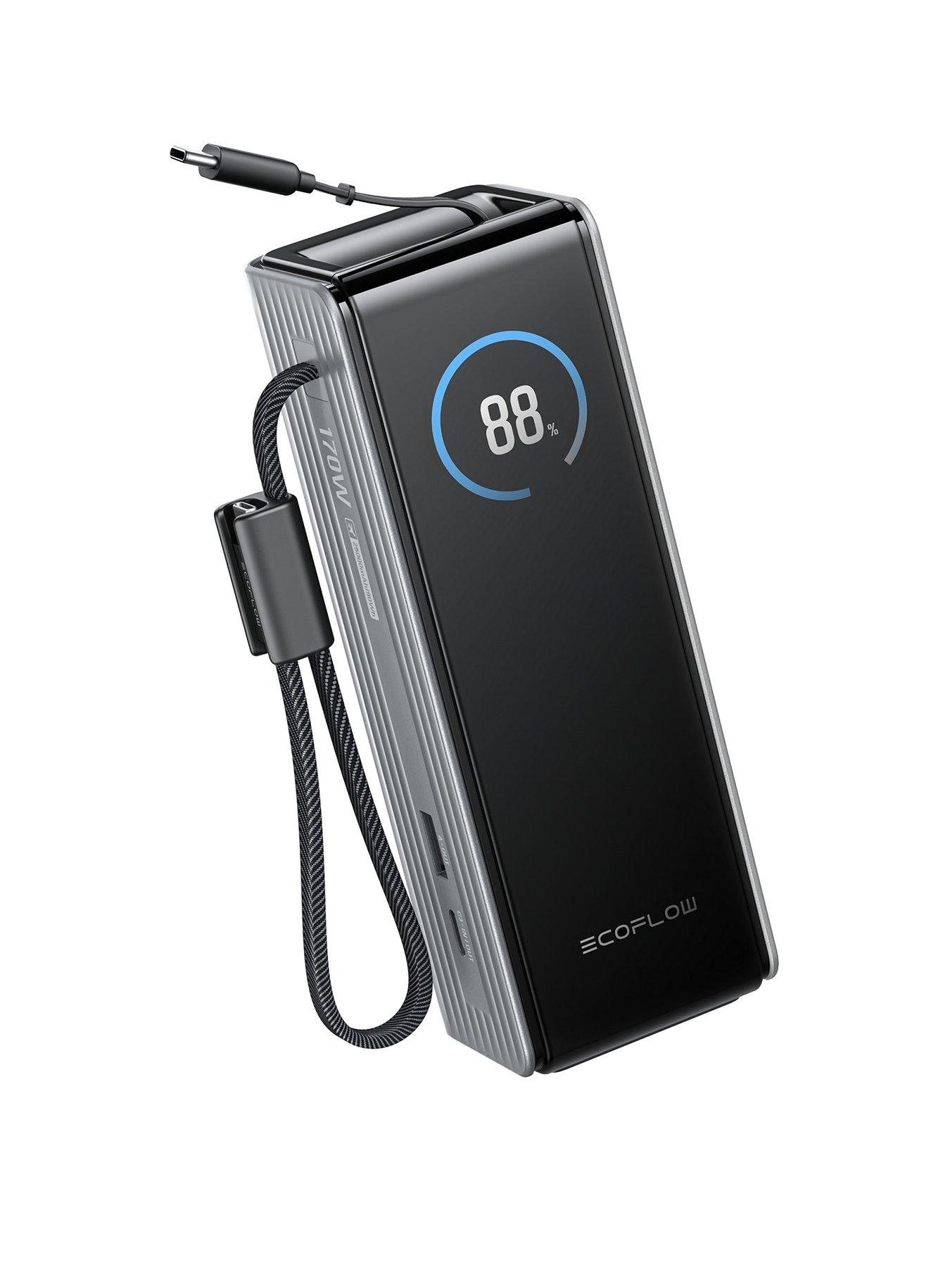 Image 1 of 6 of EcoFlow Rapid 25K power bank with built in cable &amp; 25000mAh capacity&nbsp;- Silver