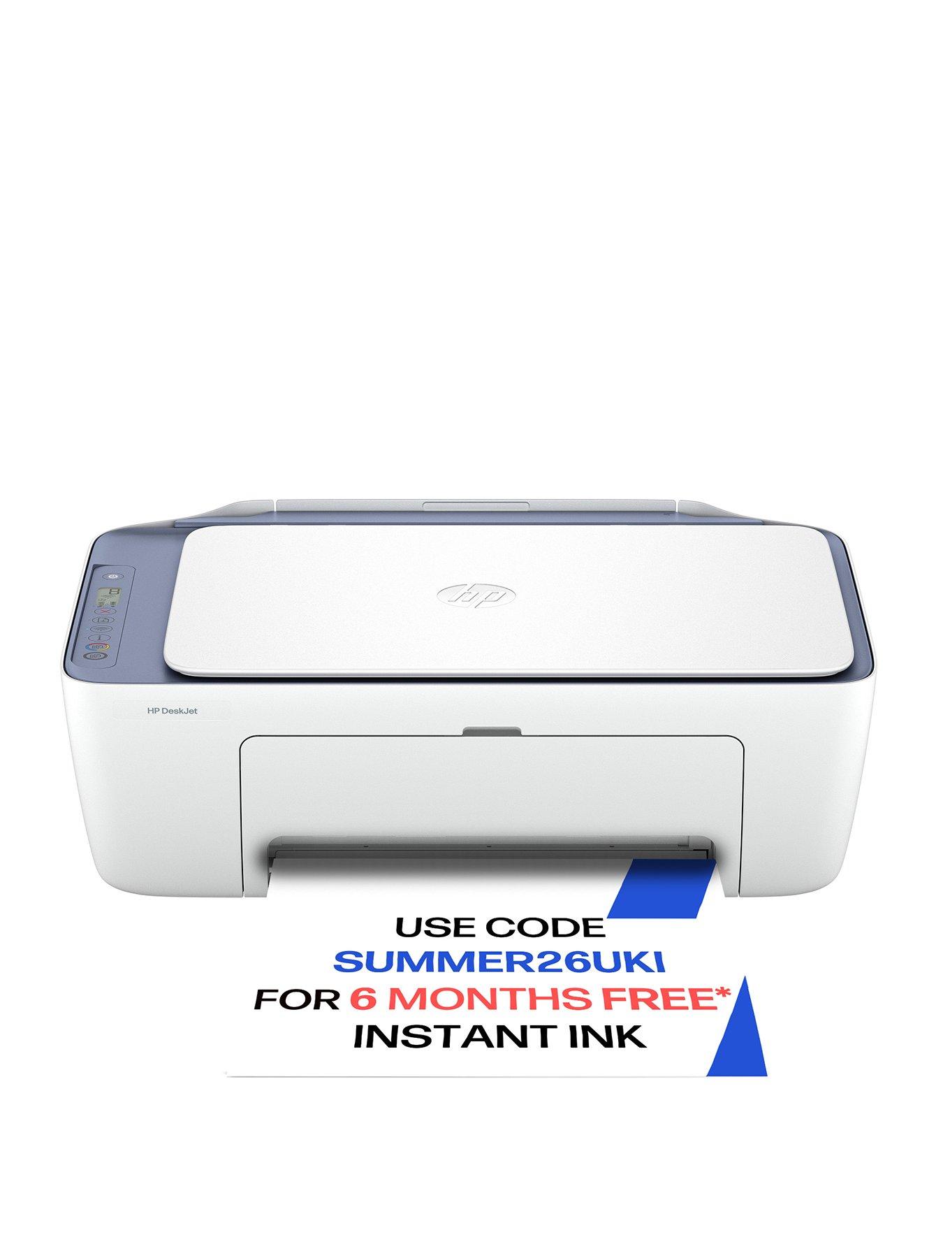 HP DeskJet 2922 All-in–One Wireless Colour Printer with 3 months free Instant Ink – White