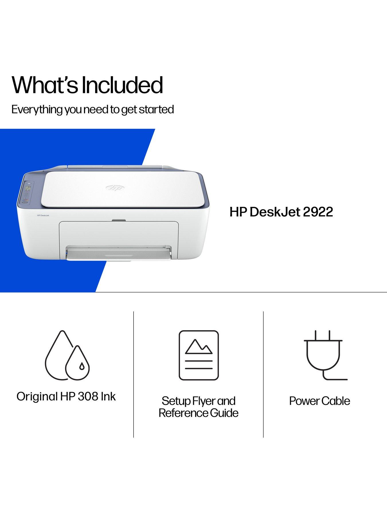 Image 7 of 8 of HP DeskJet 2922 All-in&ndash;One Wireless Colour Printer with 3 months free Instant Ink &ndash; White