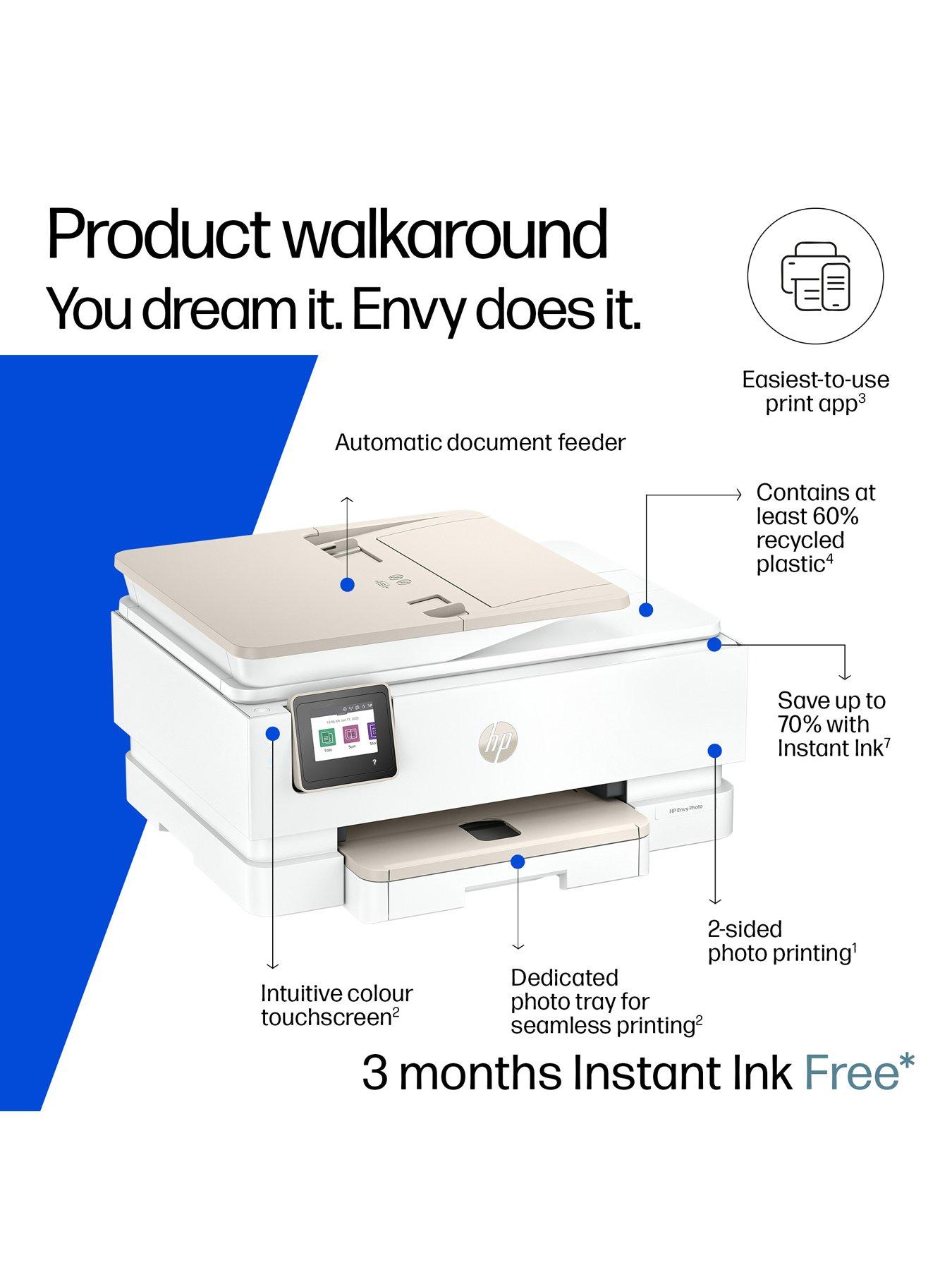 Image 2 of 8 of HP Envy Photo 7930 All-in-One Colour Printer with 3 months free Instant Ink
