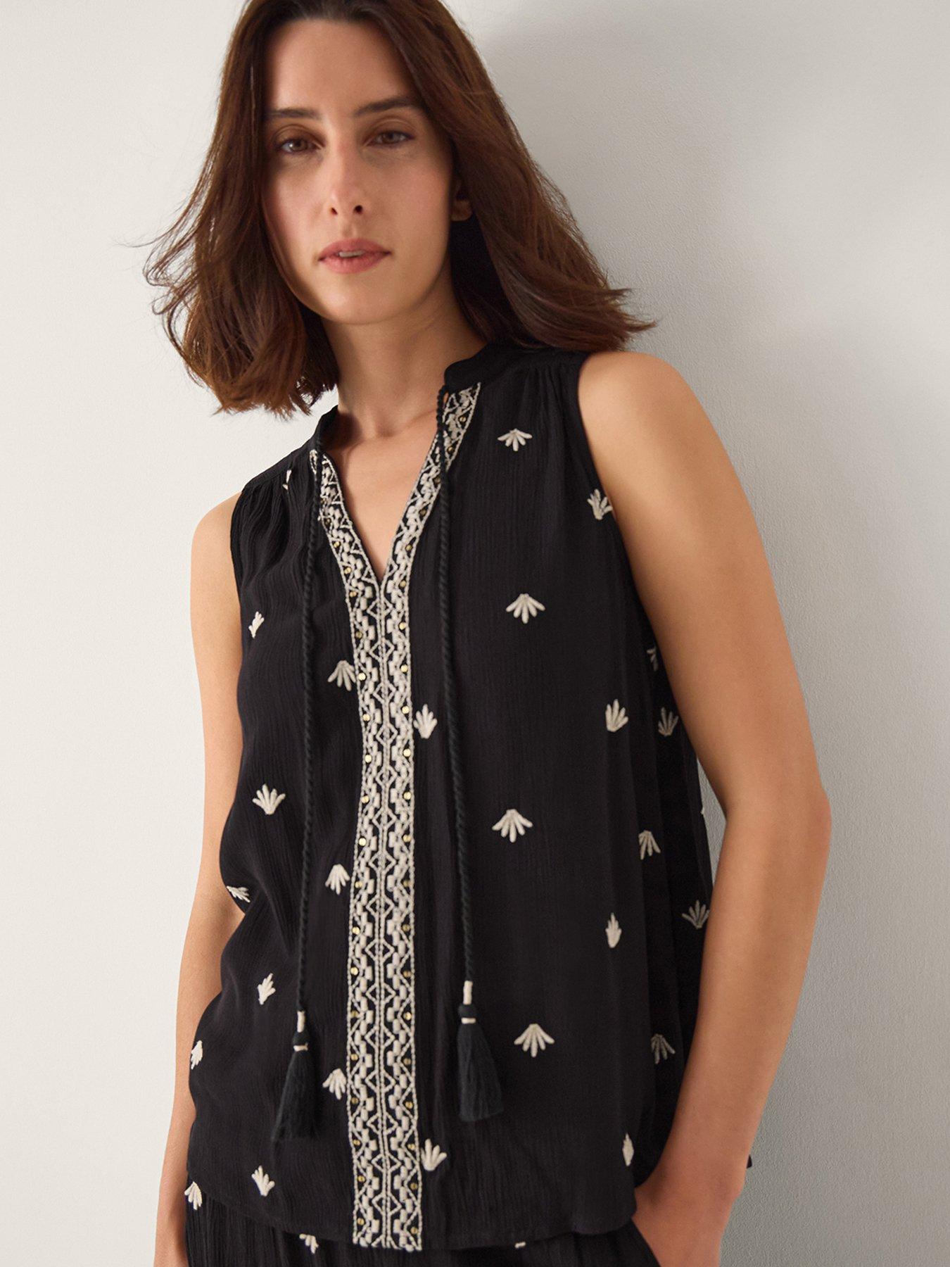 Image 1 of 5 of Monsoon Samara Emb Top