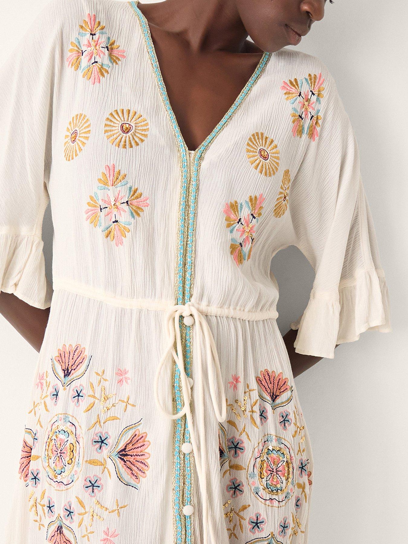 Monsoon Juniper Emb Dress | Littlewoods