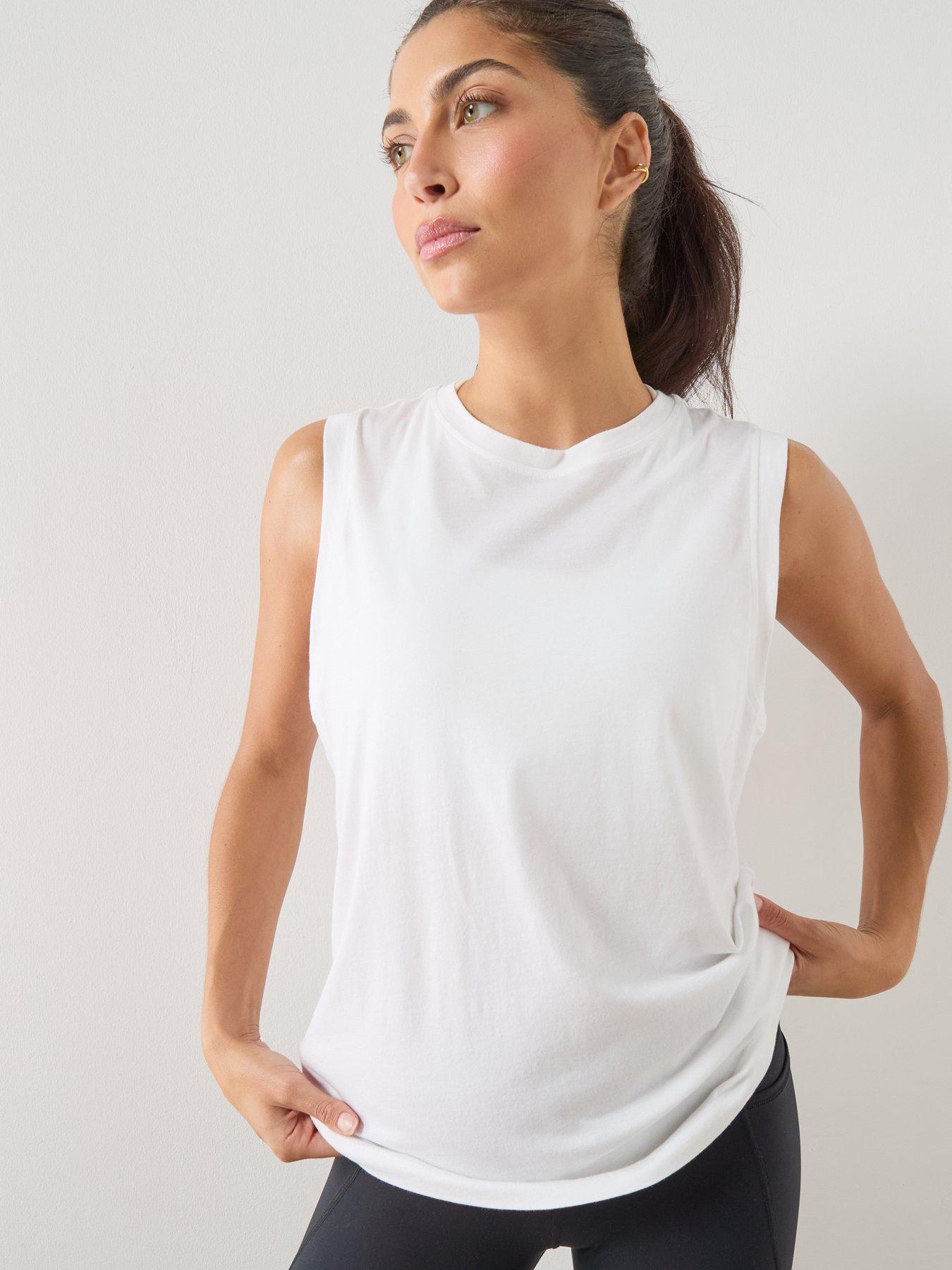 Image 5 of 6 of Sweaty Betty Womens Training Essential Sleeveless Tank - White