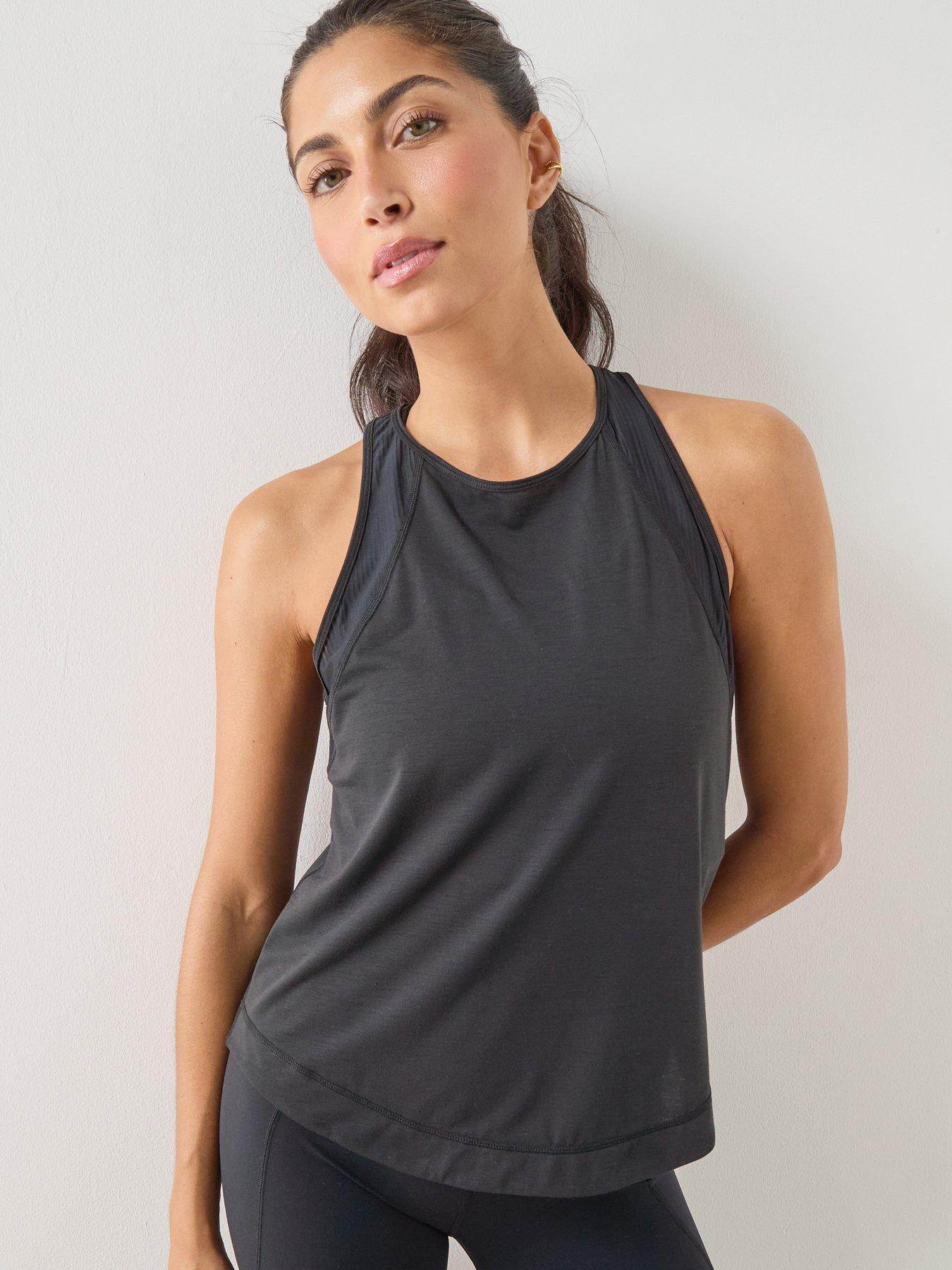Image 1 of 6 of Sweaty Betty Womens Running Breathe Easy Mesh Run Tank Top 2.0 - Black