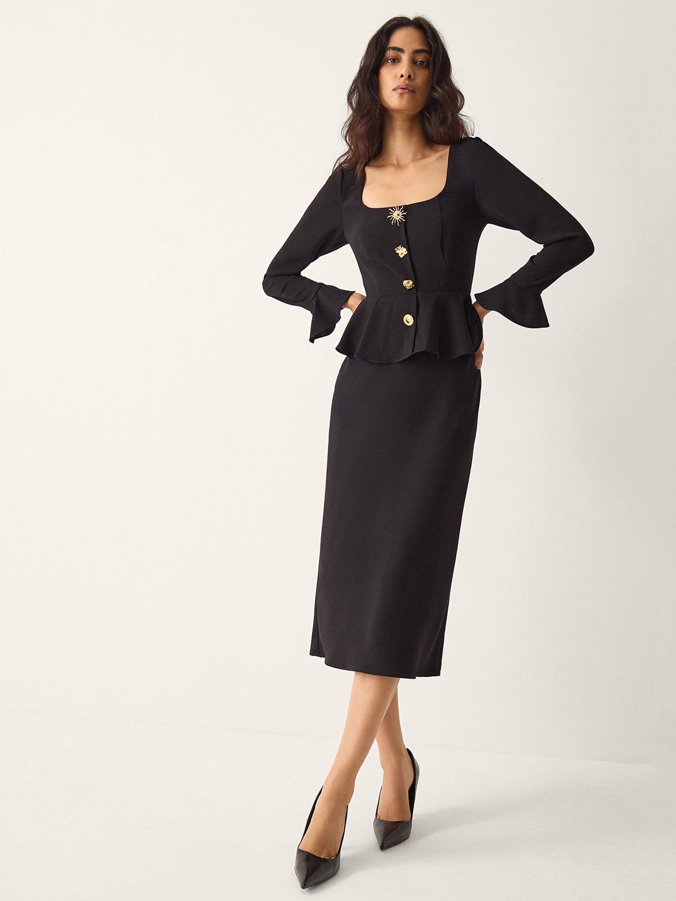 Image 1 of 5 of Monsoon Willow Black Dress